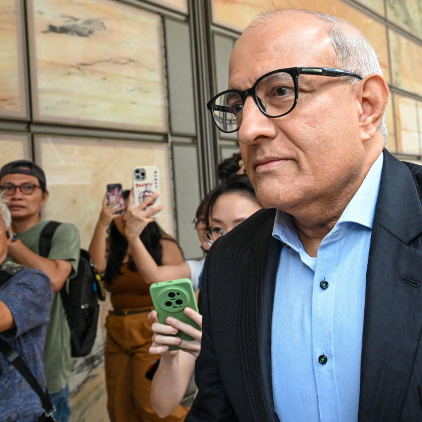 S. Iswaran arrives for sentencing at the Supreme Court in Singapore on Oct. 3, 2024.