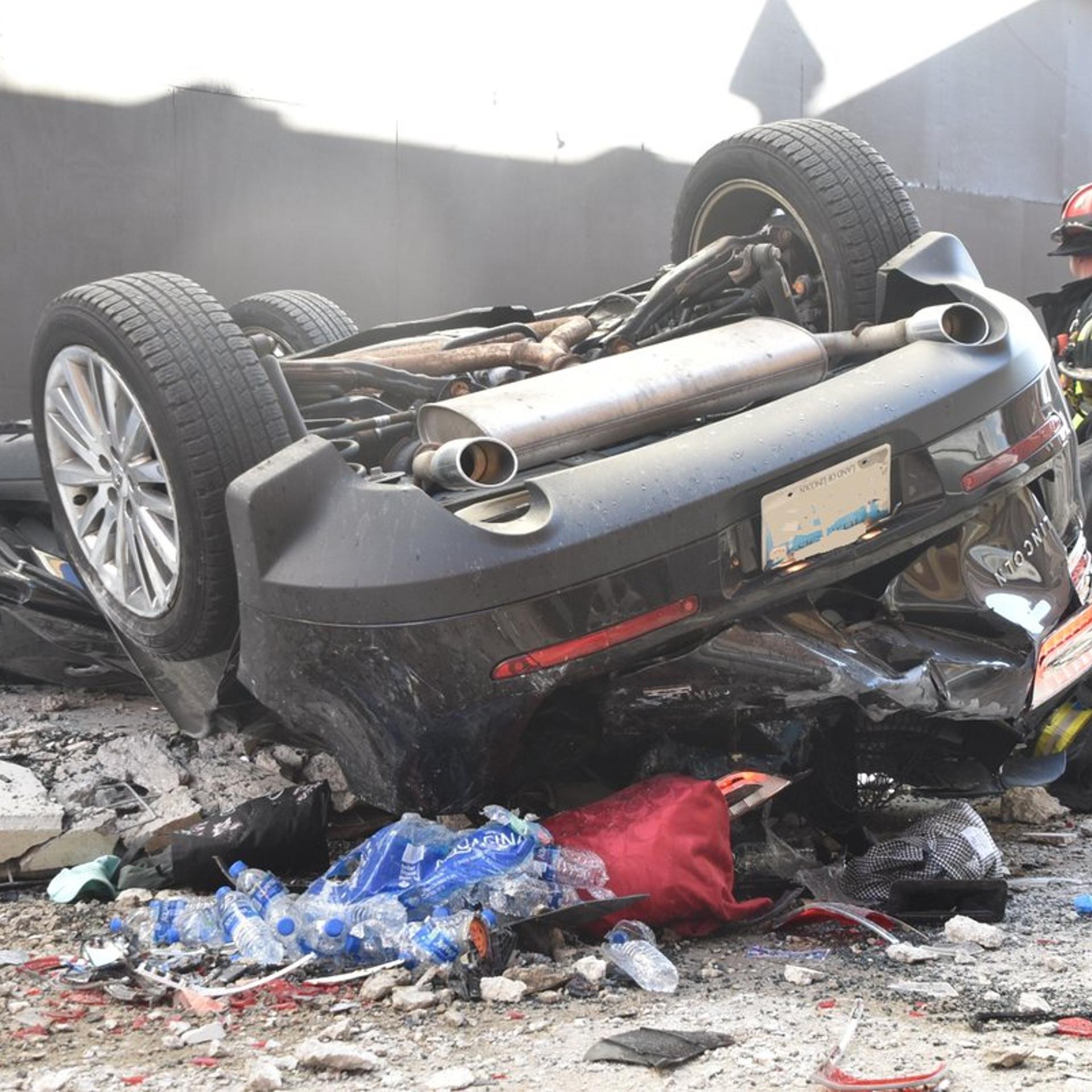 car-fall-parking-garage