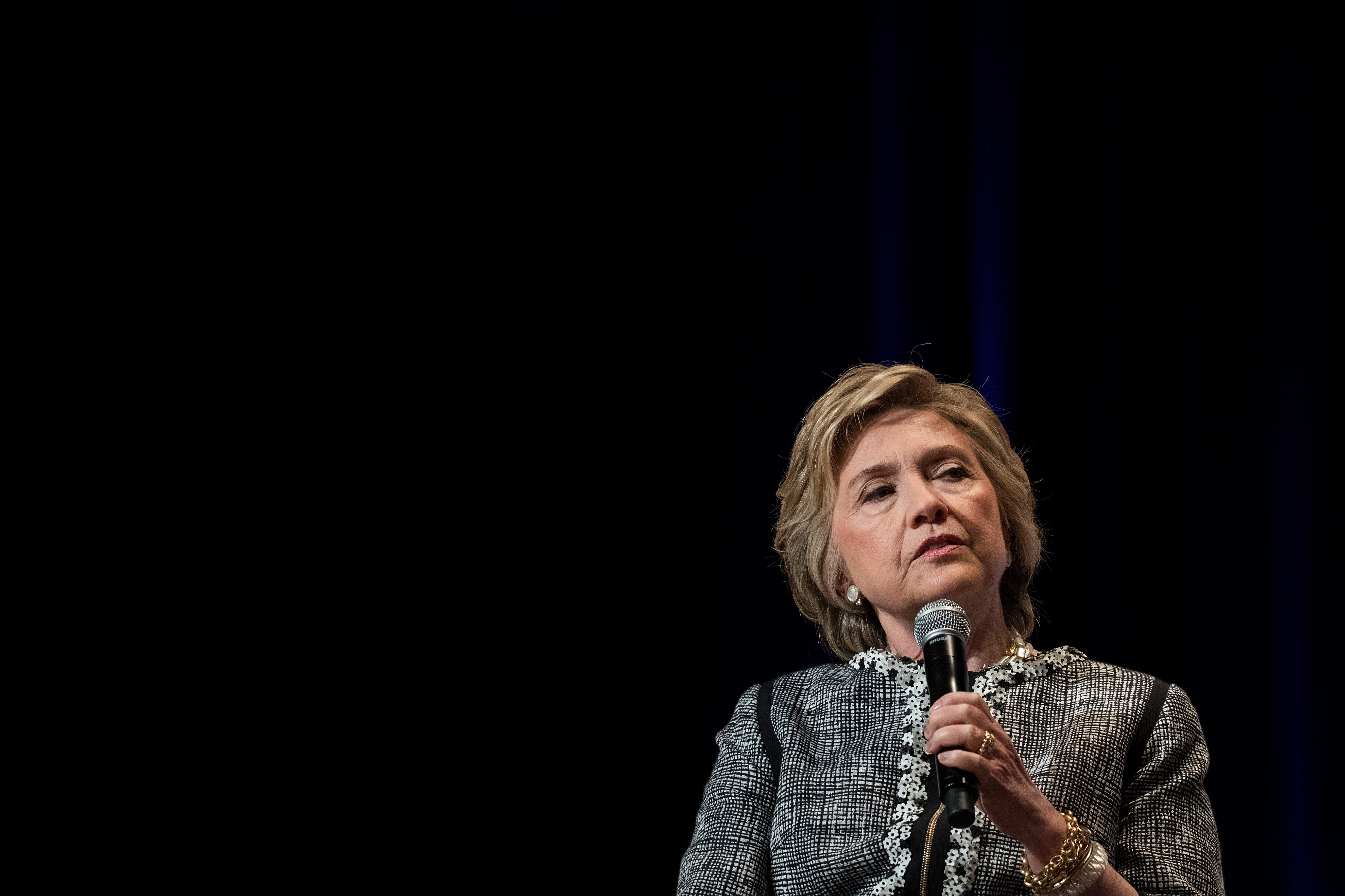 Hillary Clinton Addresses Book Expo In New York City