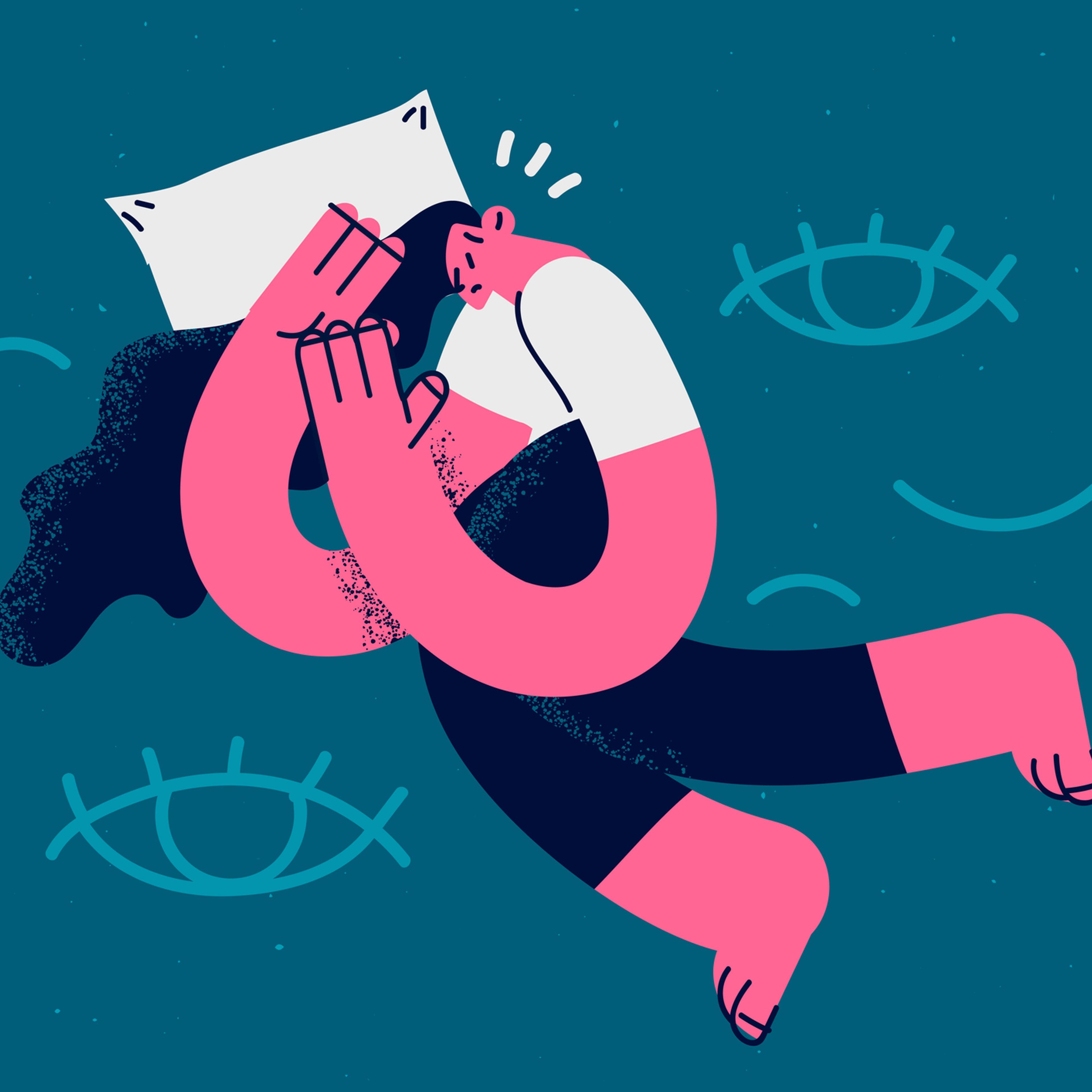 Insomnia and having problems with sleep concept