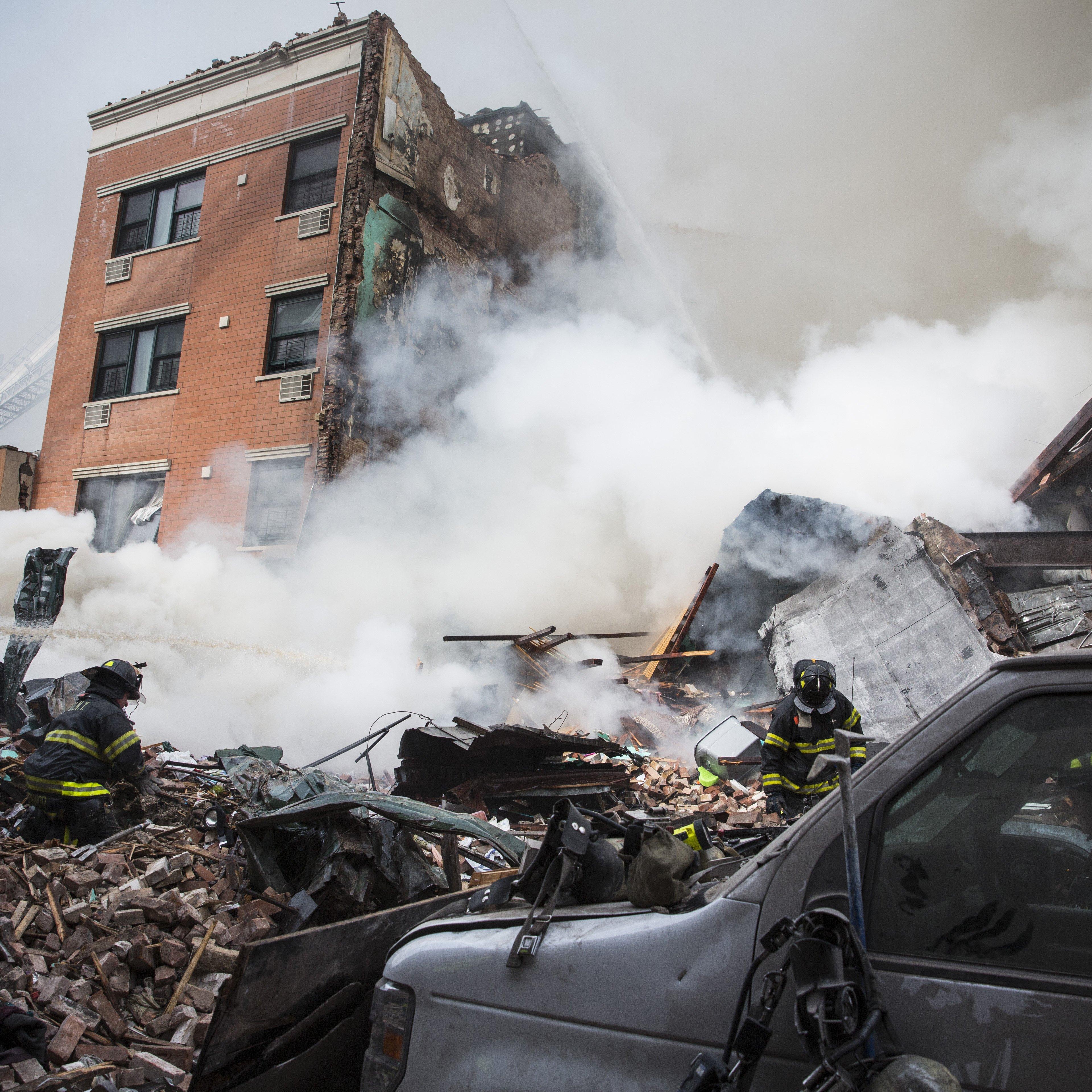 Explosion Causes Two Buildings To Collapse In Manhattan's East Harlem Neighborhood
