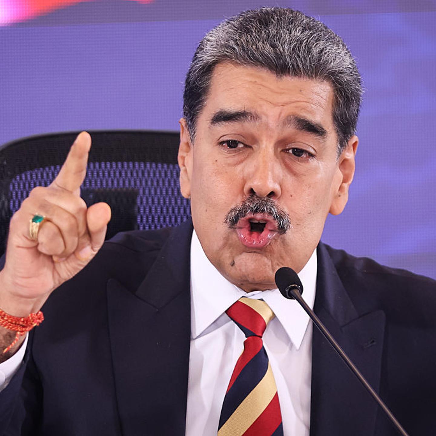 Nicolas Maduro Addresses The Media In Caracas