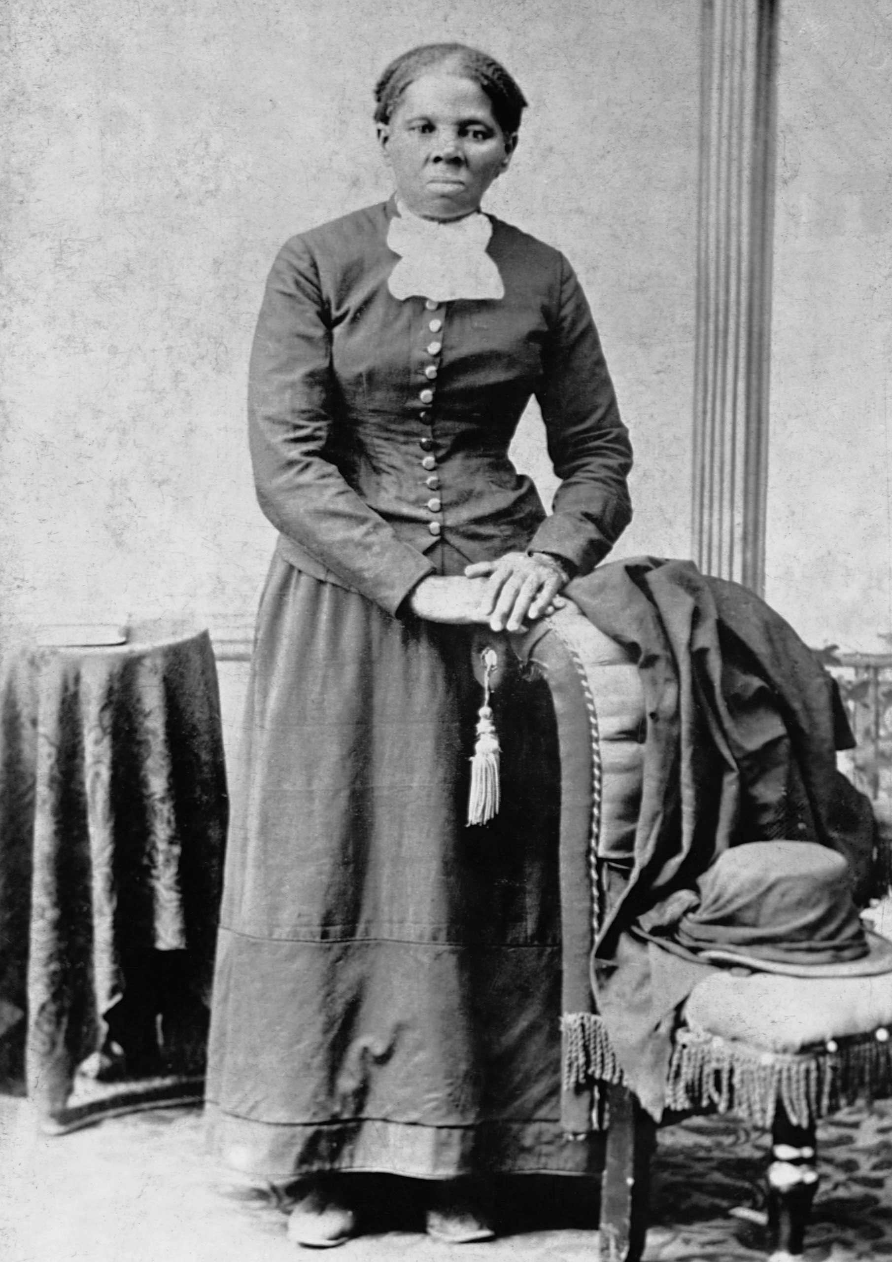A portrait of Harriet Tubman (ca. 1820-1913). Tubman, herself an escaped slave, helped hundreds of slaves escape the South by means of the Underground Railroad.