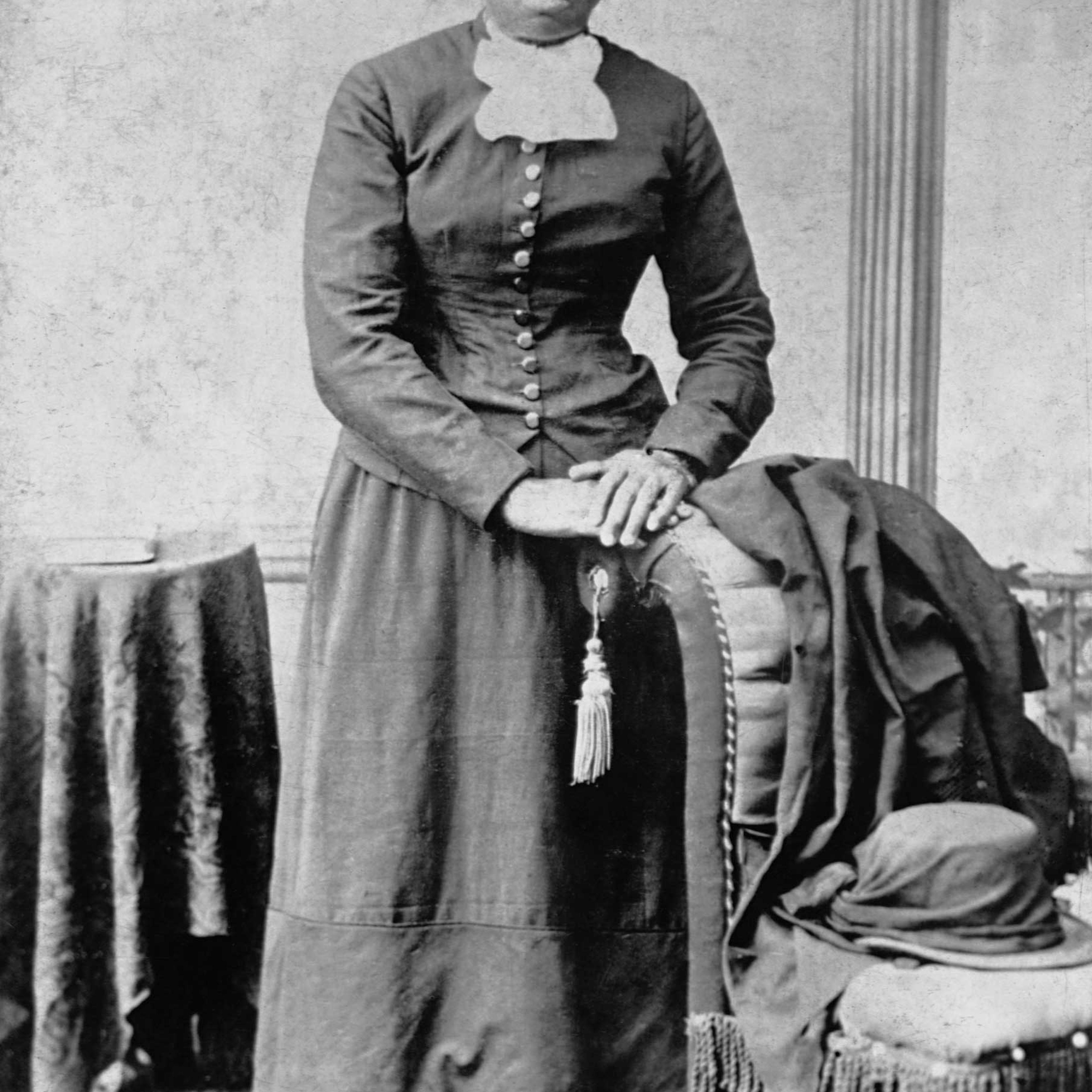 A portrait of Harriet Tubman (ca. 1820-1913). Tubman, herself an escaped slave, helped hundreds of slaves escape the South by means of the Underground Railroad.
