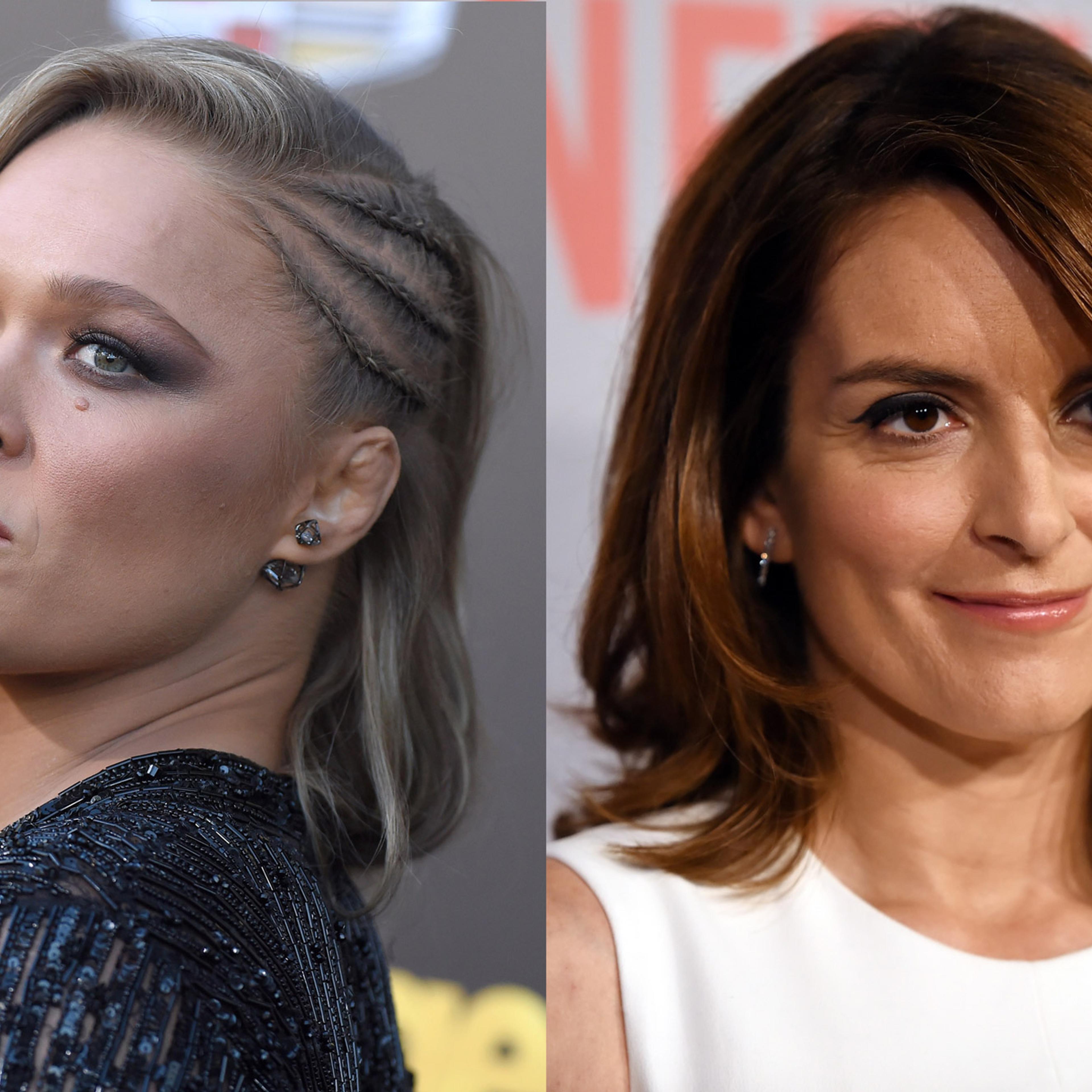 Ronda Rousey in West Hollywood, CA on June 1, 2015 (R); Tina Fey in West Hollywood, CA on June 7, 2015.