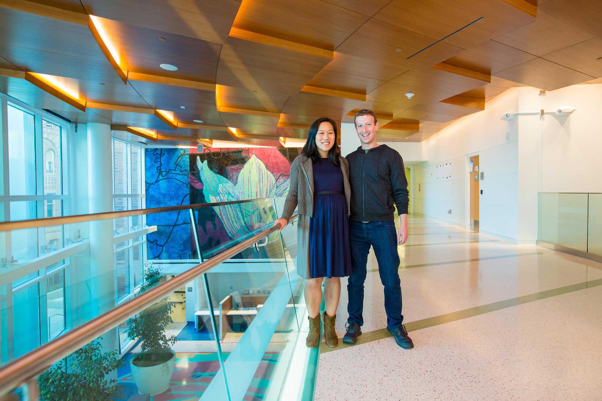 November 7, 2015 With Priscilla Chan at Zuckerberg San Francisco General.