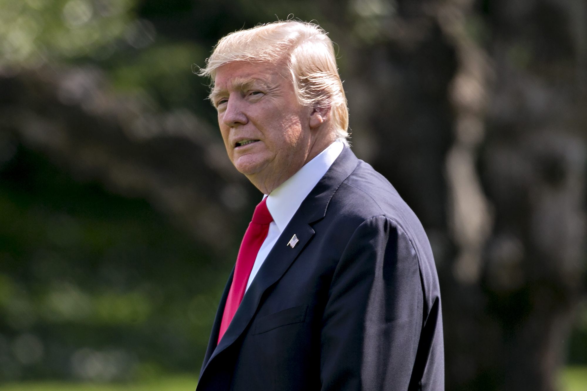 President Trump Departs On The South Lawn Of The White House