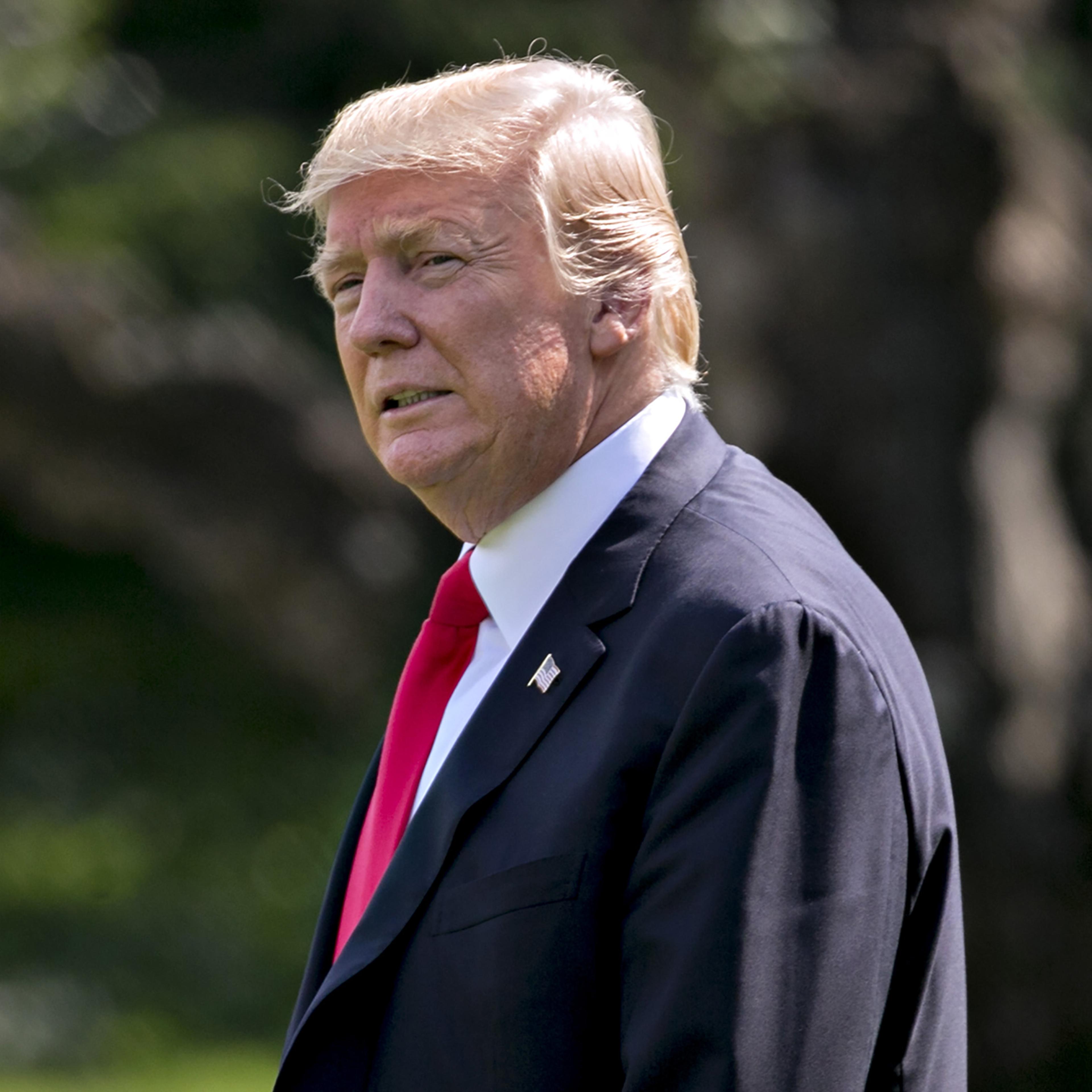 President Trump Departs On The South Lawn Of The White House