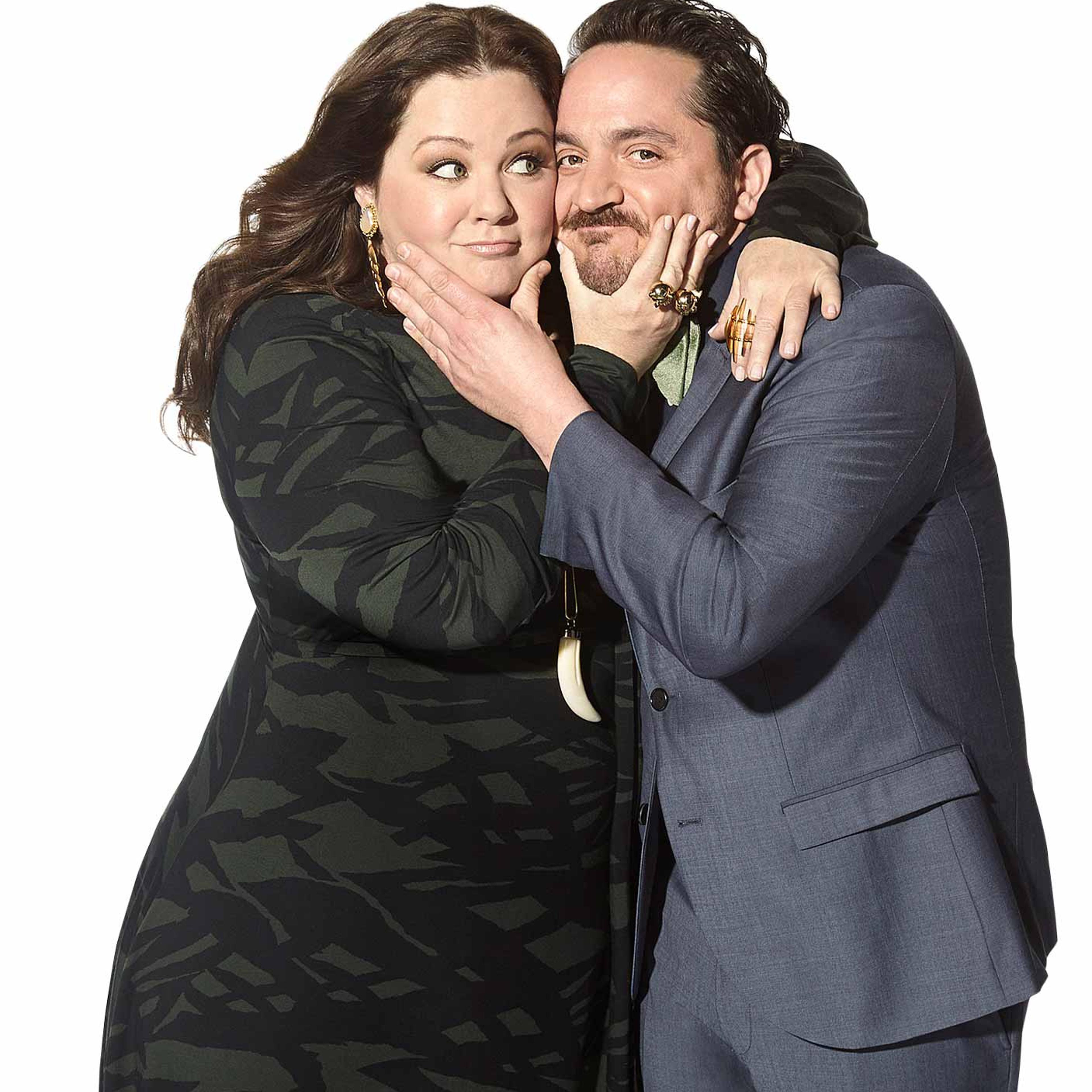 Melissa McCarthy Ben Falcone Husband and Wife Portrait