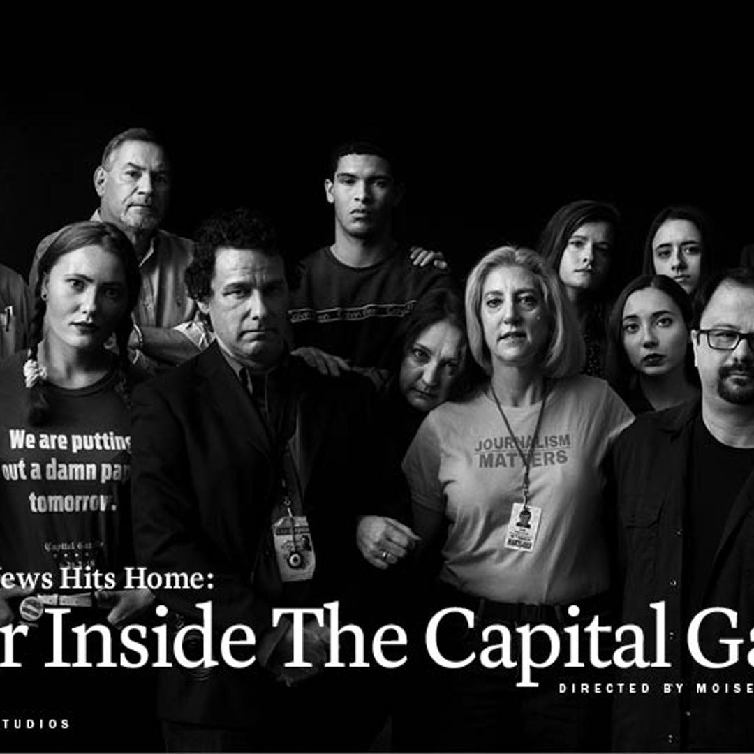 The staff of the Capital Gazette, on Dec. 9, 2018, in Washington.