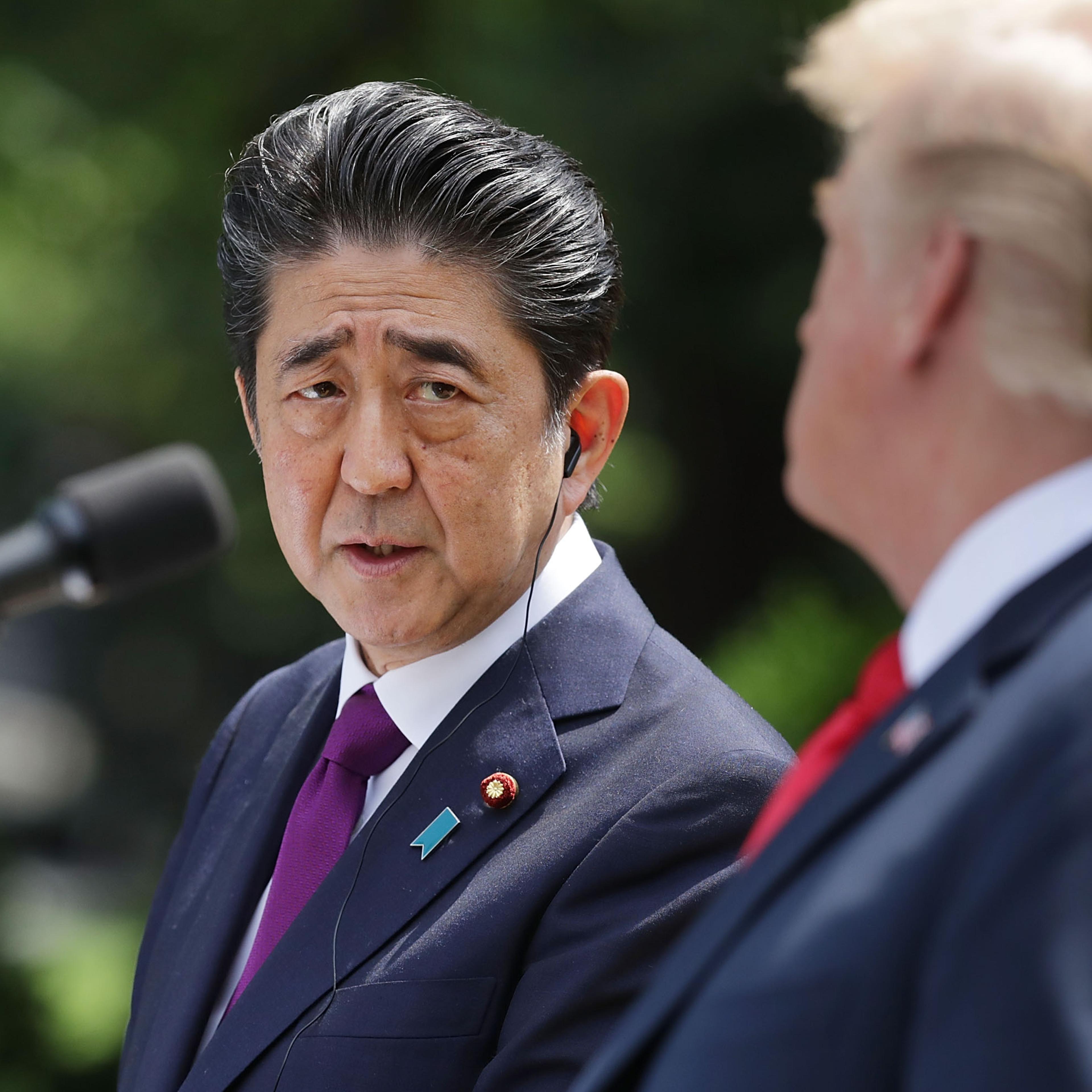 President Trump Holds Joint News Conference With Japanese Prime Minister Shinzo Abe