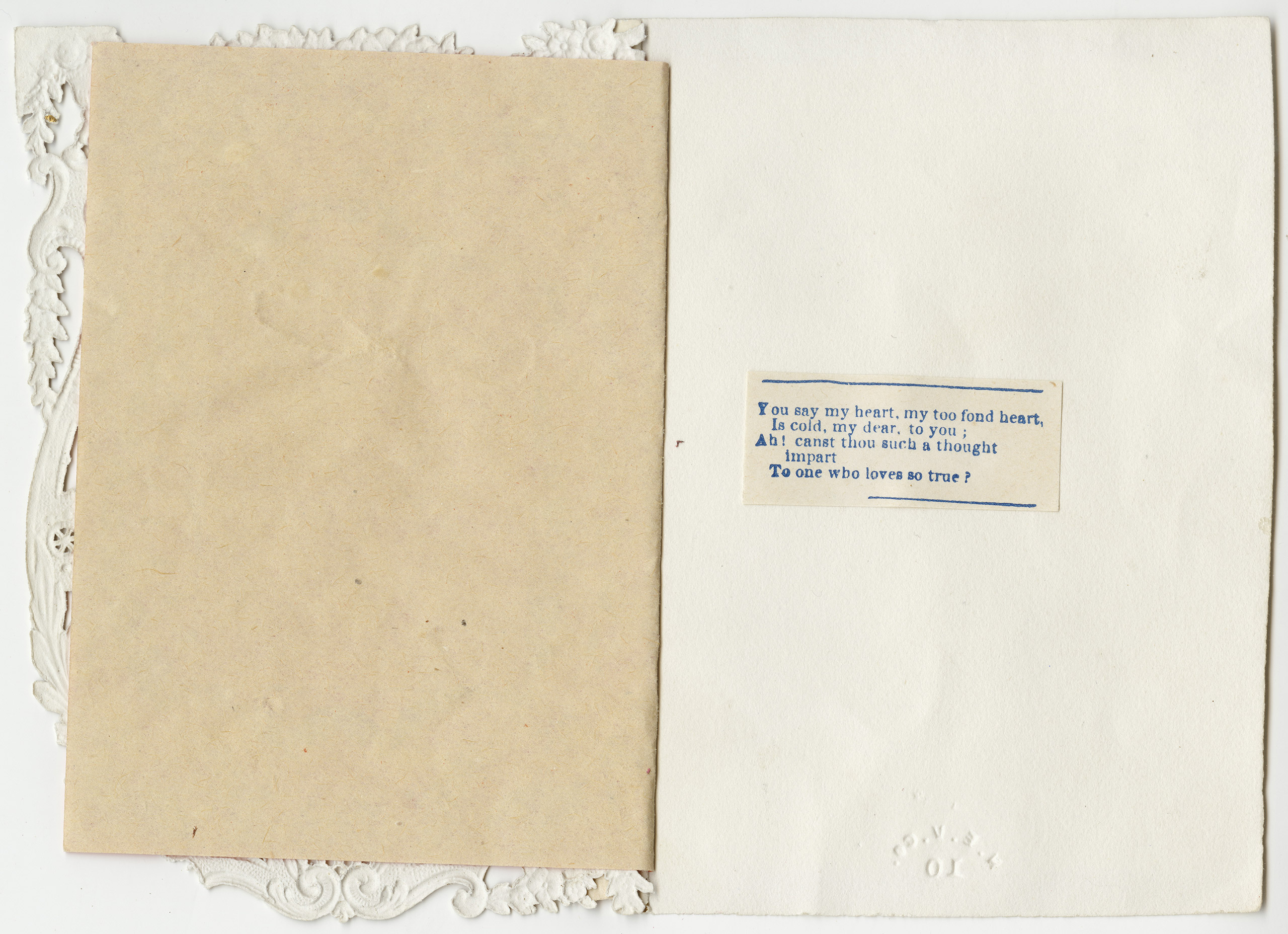 Esther Howland Valentine's Day card ca. 1870s.