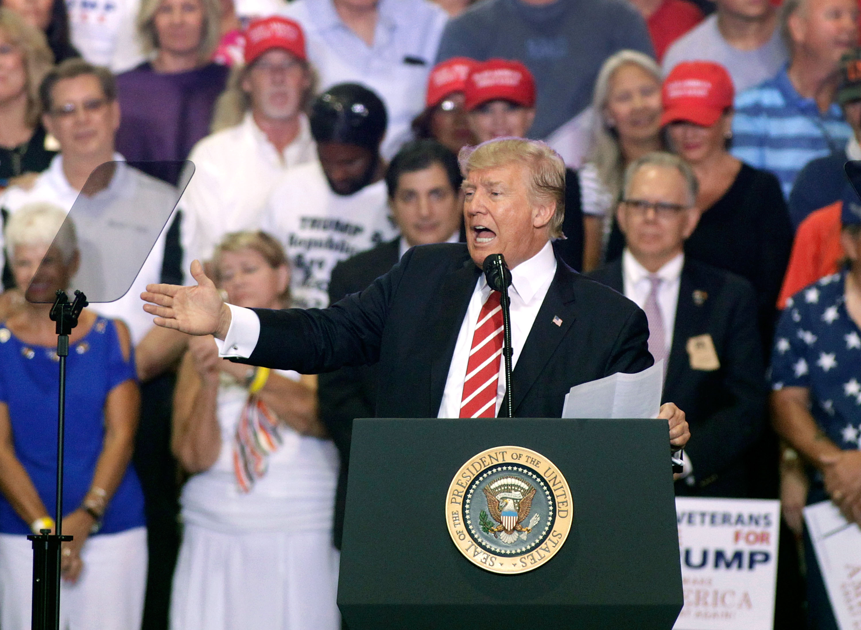 President Trump Holds Rally In Phoenix, Arizona