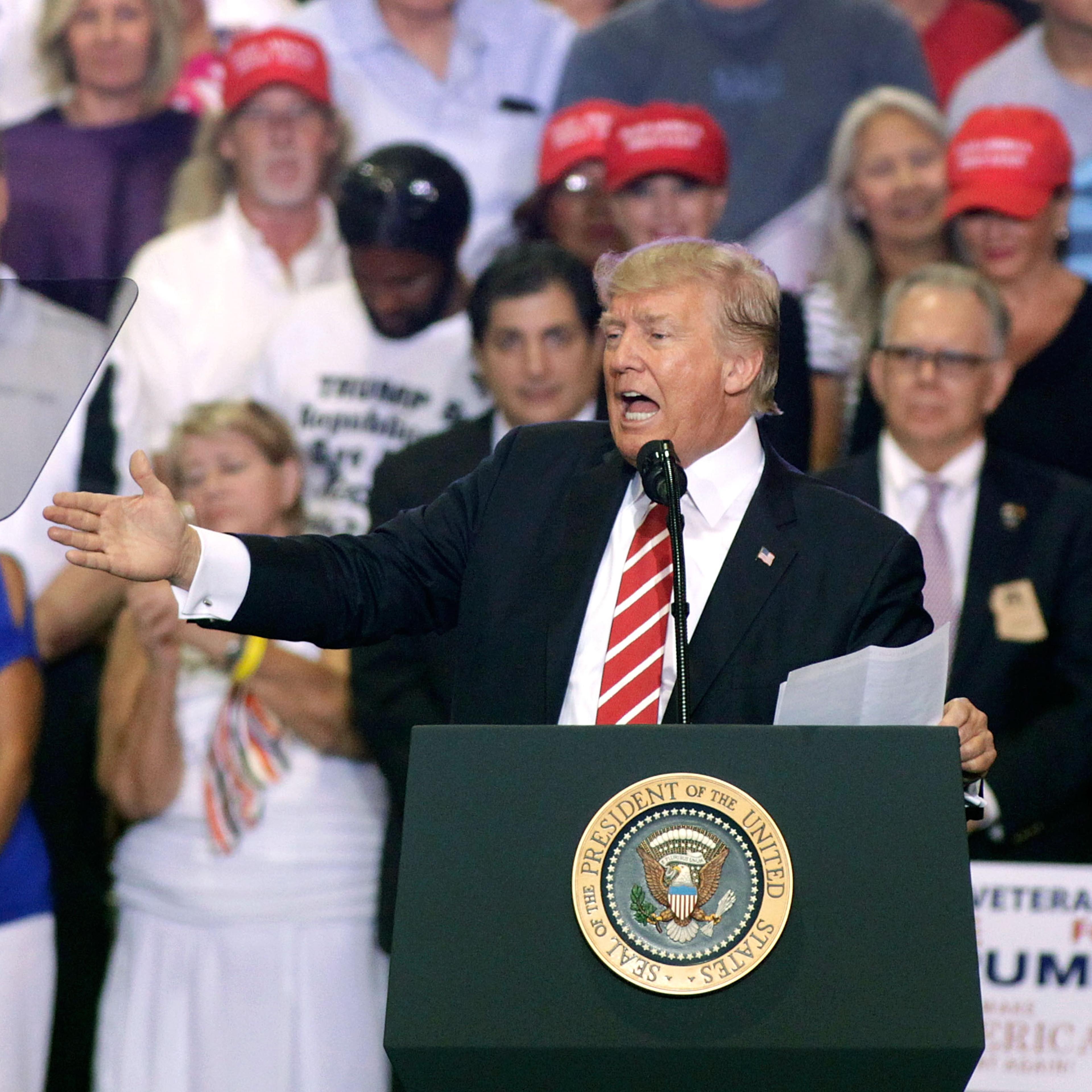 President Trump Holds Rally In Phoenix, Arizona