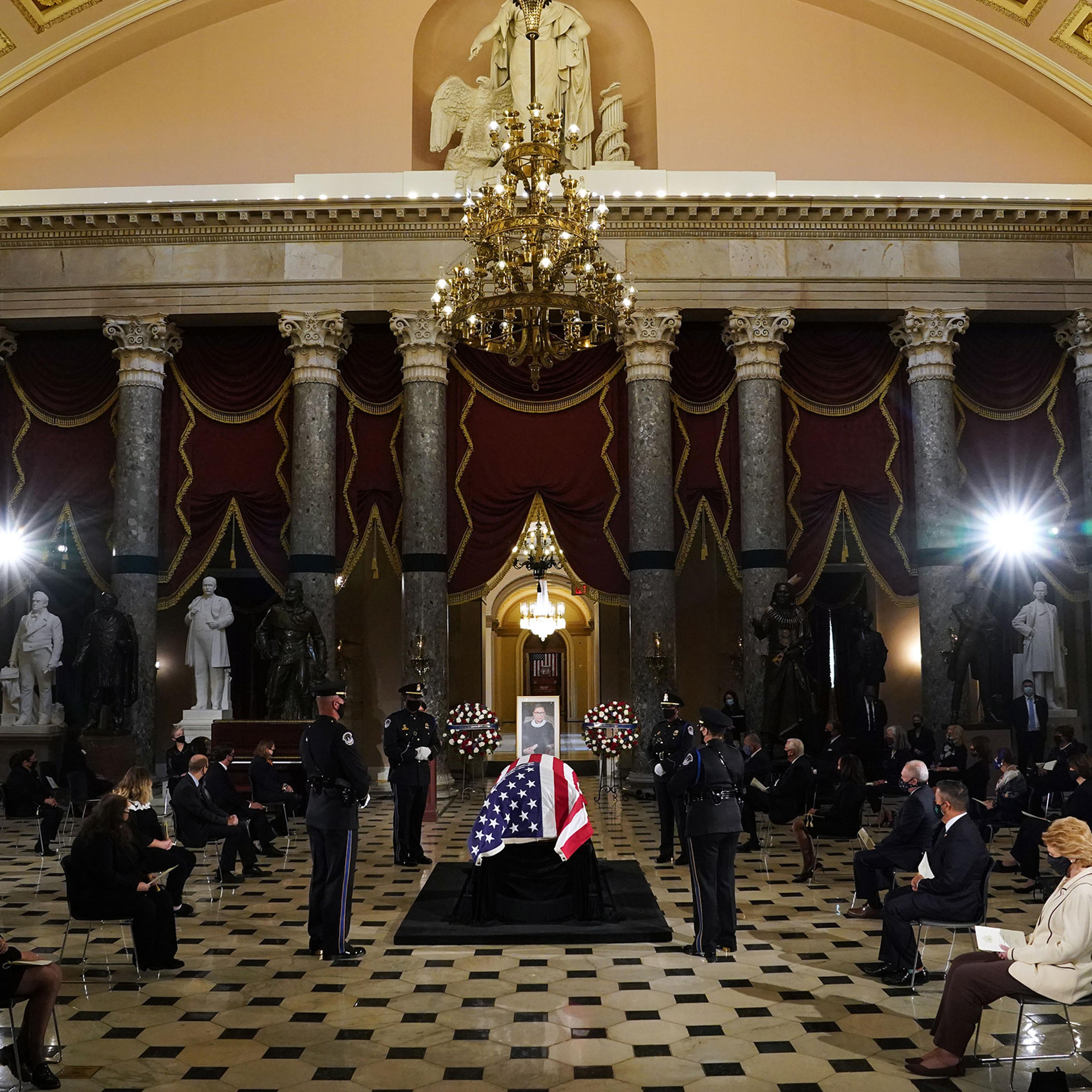 Justice Ruth Bader Ginsburg Lies In State At US Capitol Building