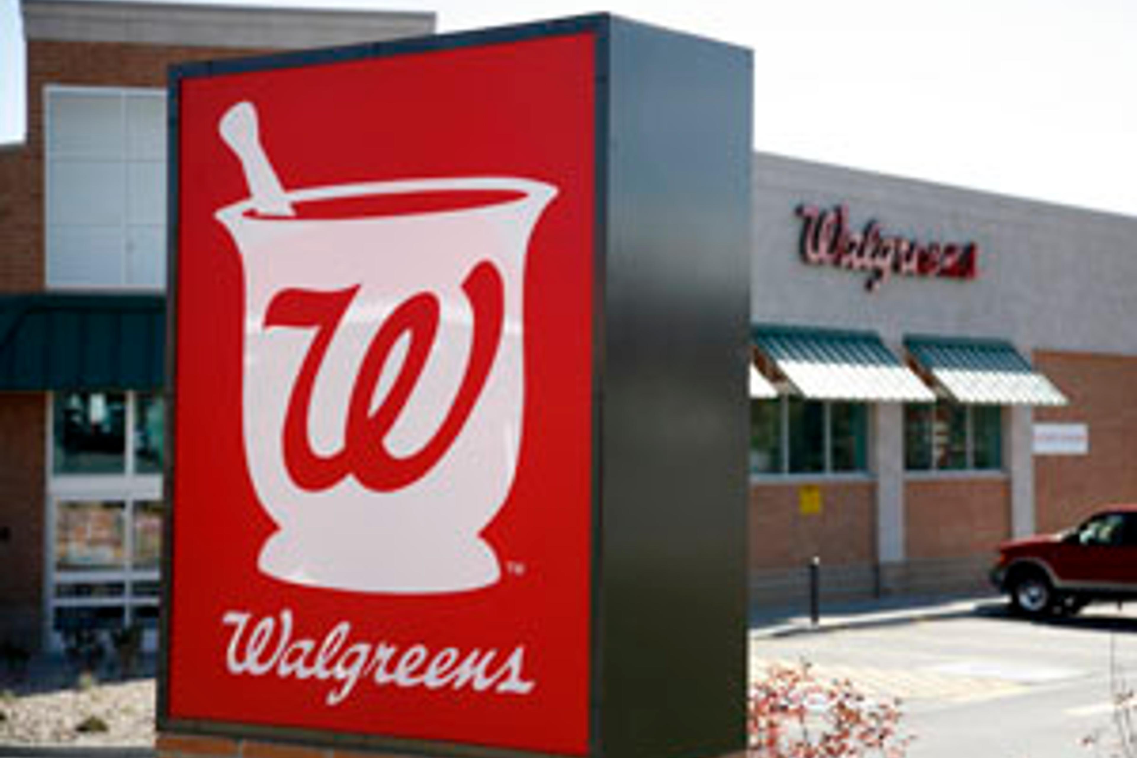 The Walgreens sign is pictured at an outlet in Westminster