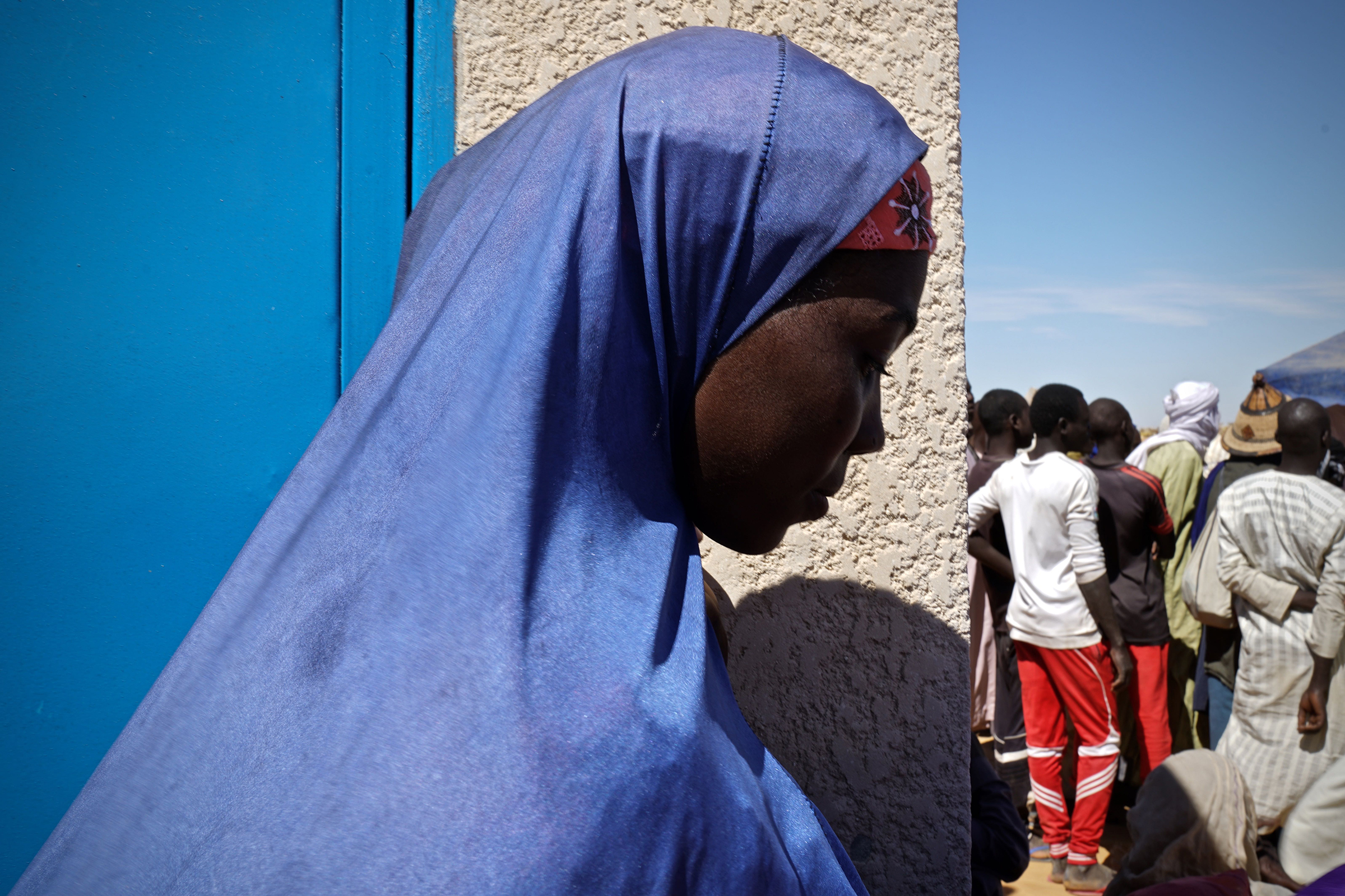 A young Nigerian girl at the growing Awaridi refugee settlement in southeastern Niger.