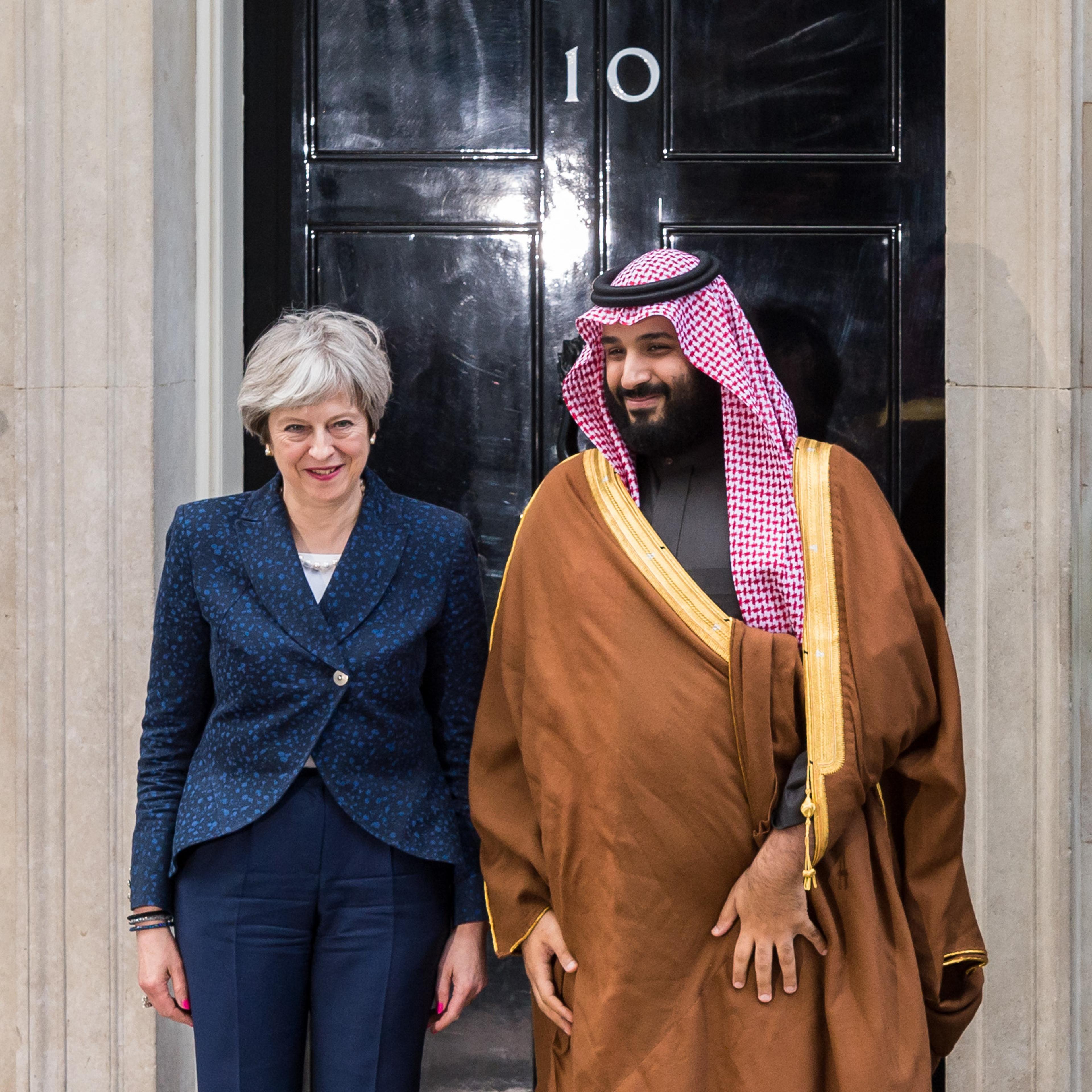 Mohammad Bin Salman Visits Theresa May At Downing Street