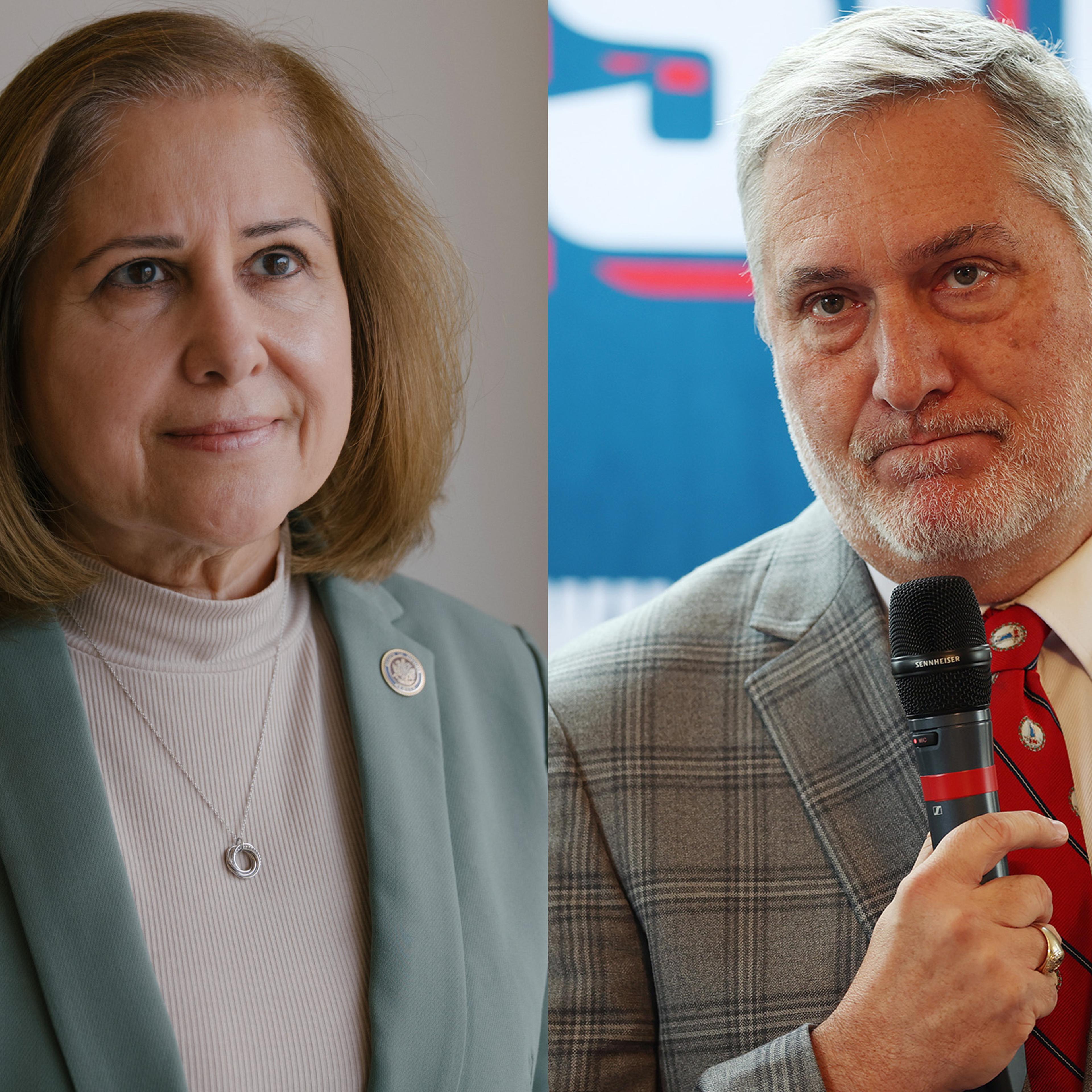 Virginia lieutenant governor race candidates, Democrat Ghazala Hashmi and Republican John Reid.