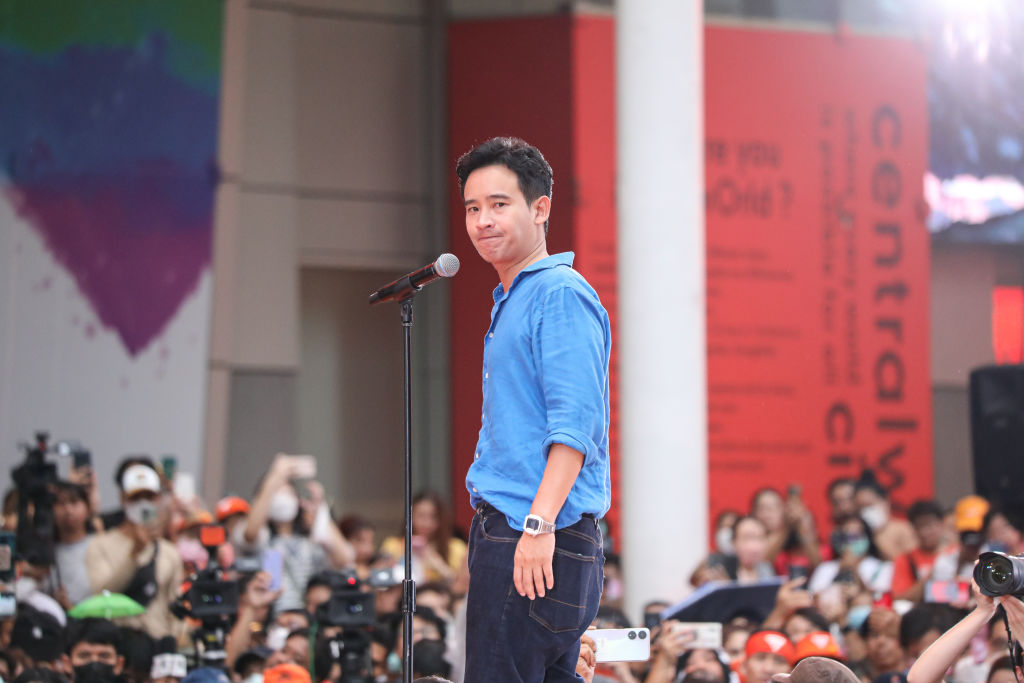 The Move Forward Party leader, Pita Limjaroenrat, attends a