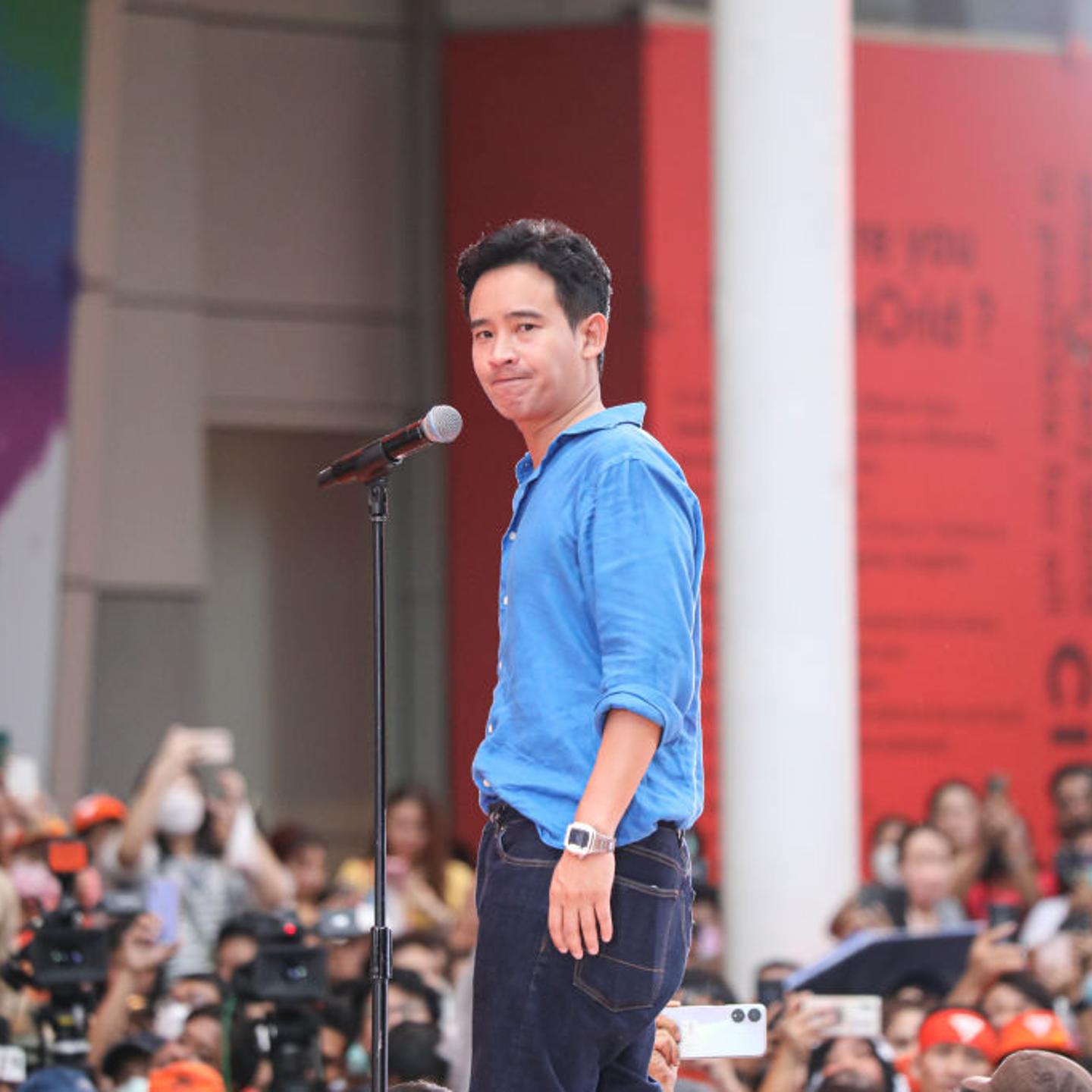 The Move Forward Party leader, Pita Limjaroenrat, attends a
