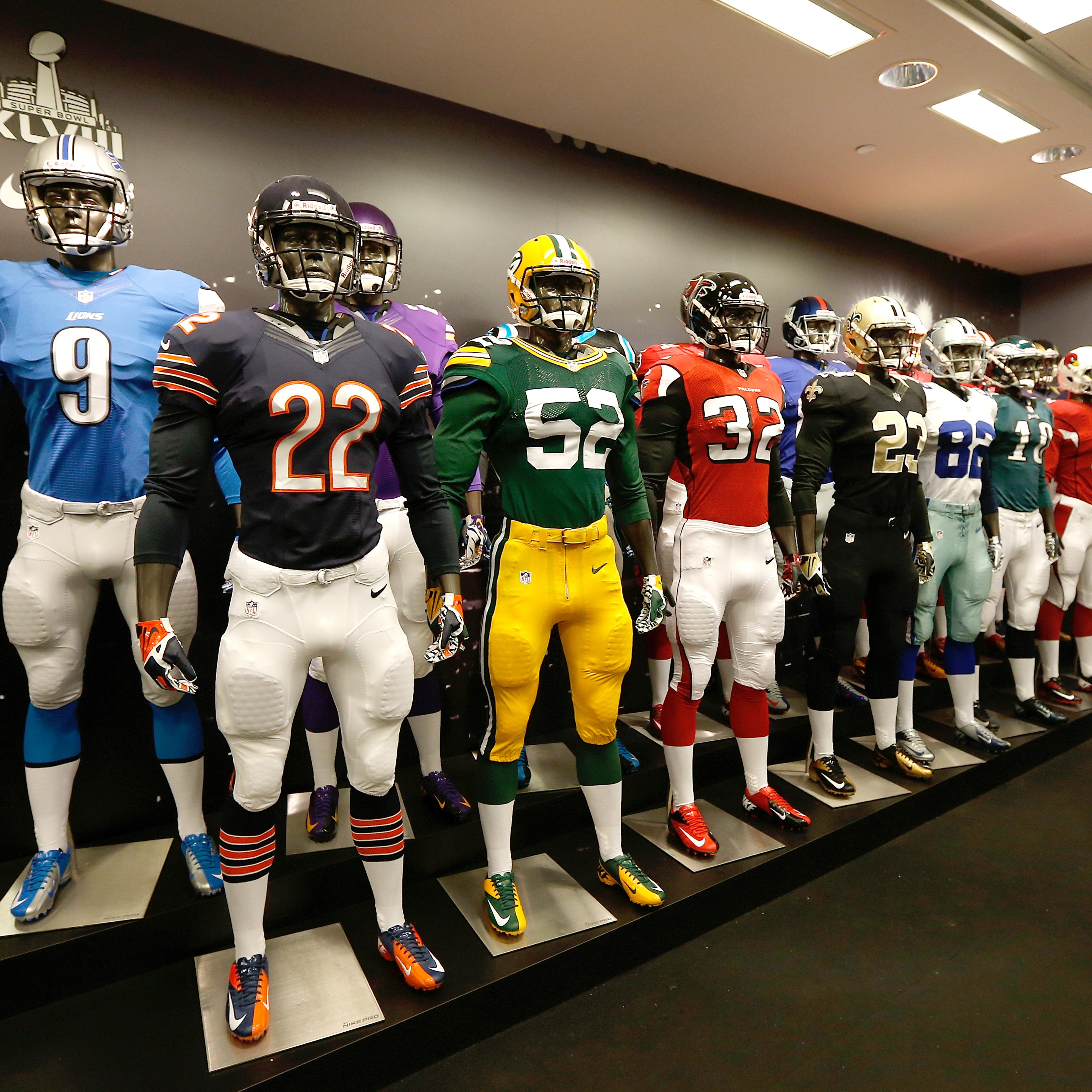 A large display by NIKE at Macy's in New York City, New York on Feb. 1, 2014.
