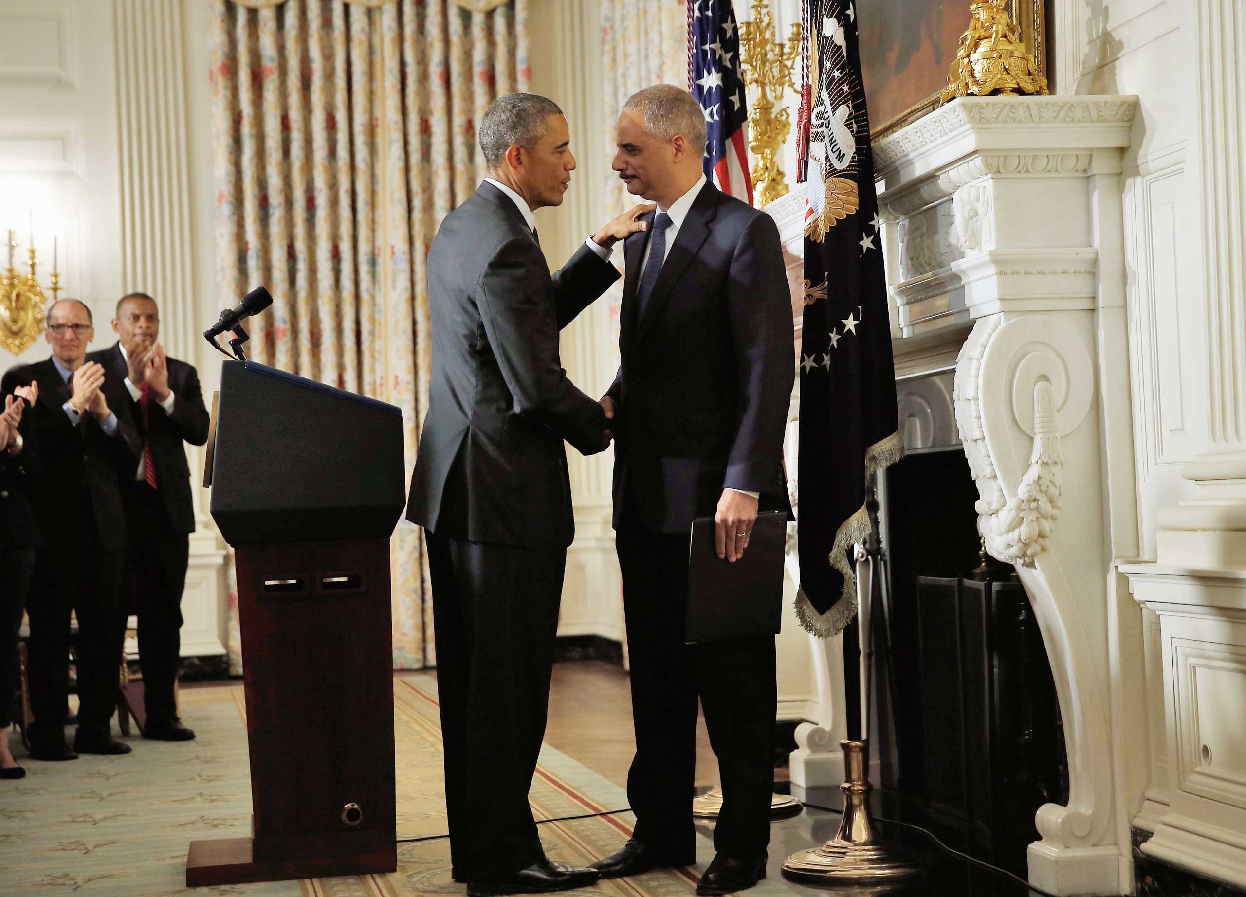 President Obama Announces Resignation Of Eric Holder