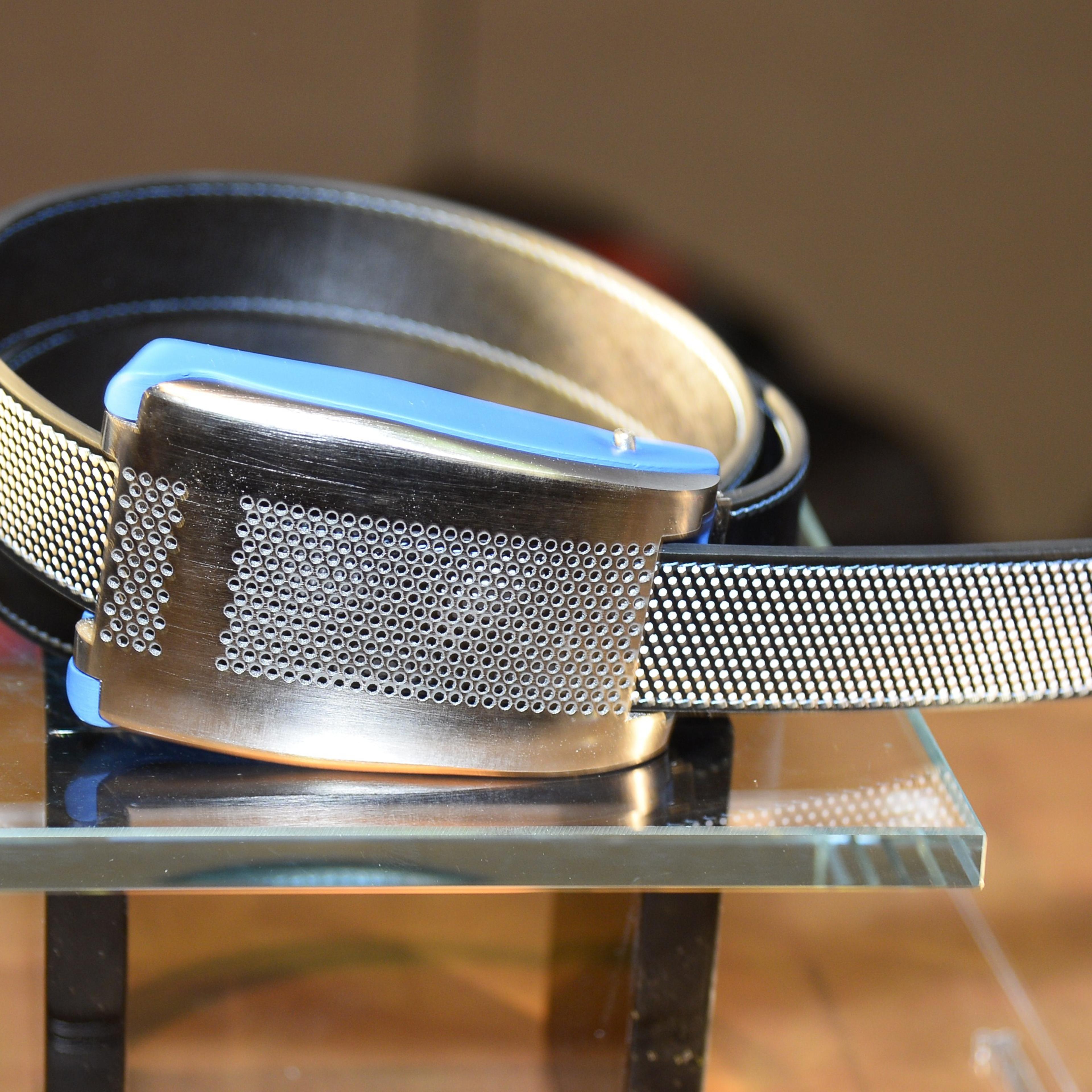 Belty, a smart belt from Paris-based Emiota, is displayed at the 2015 Consumer Electronics Show on Jan. 4, 2015 in Las Vegas, Nevada.