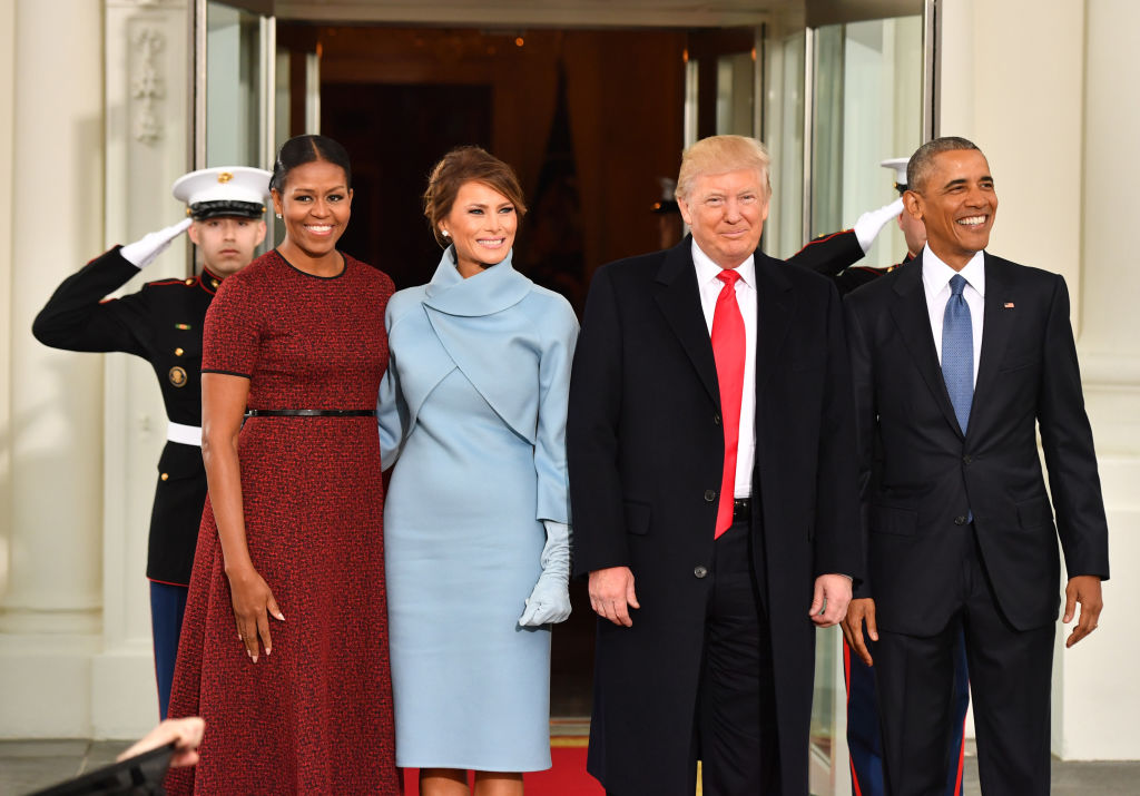 President Donald Trump, President Barack Obama, Melania Trump and Michelle Obama