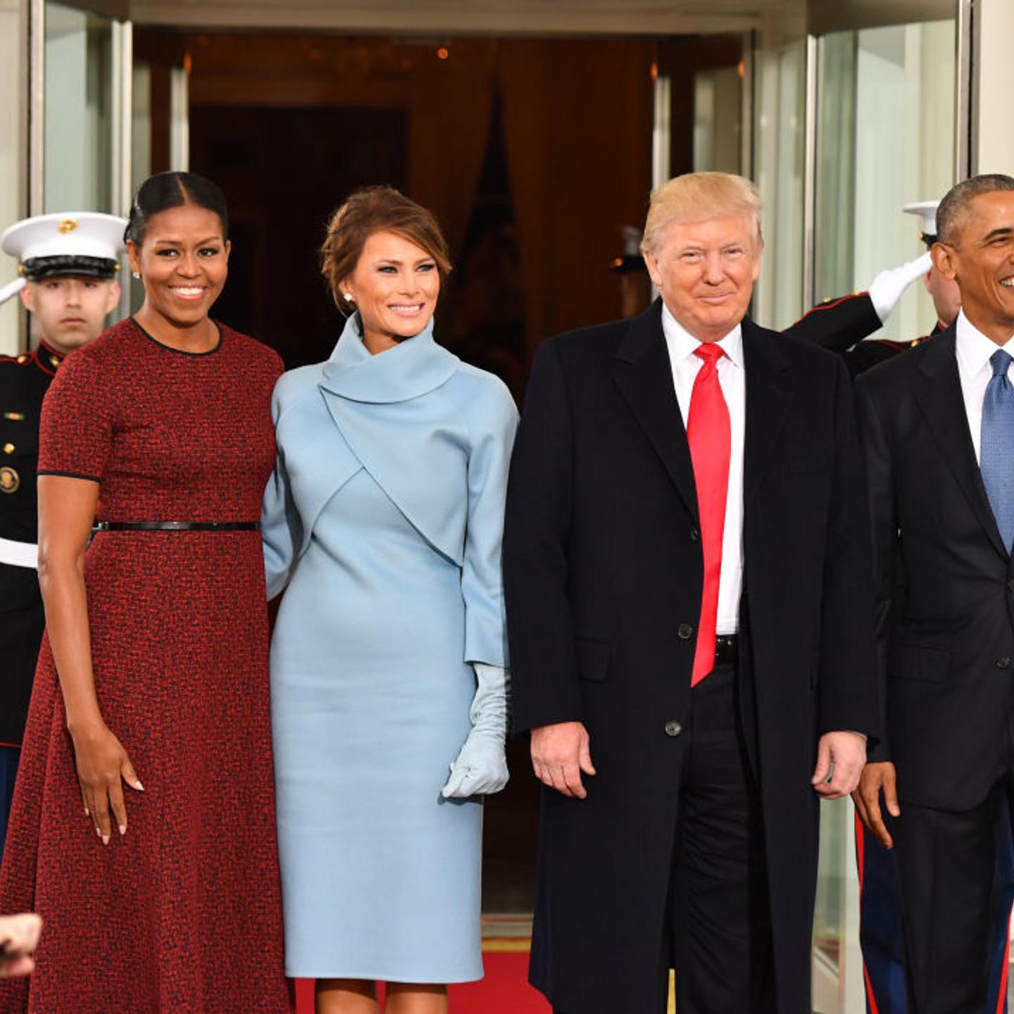 President Donald Trump, President Barack Obama, Melania Trump and Michelle Obama
