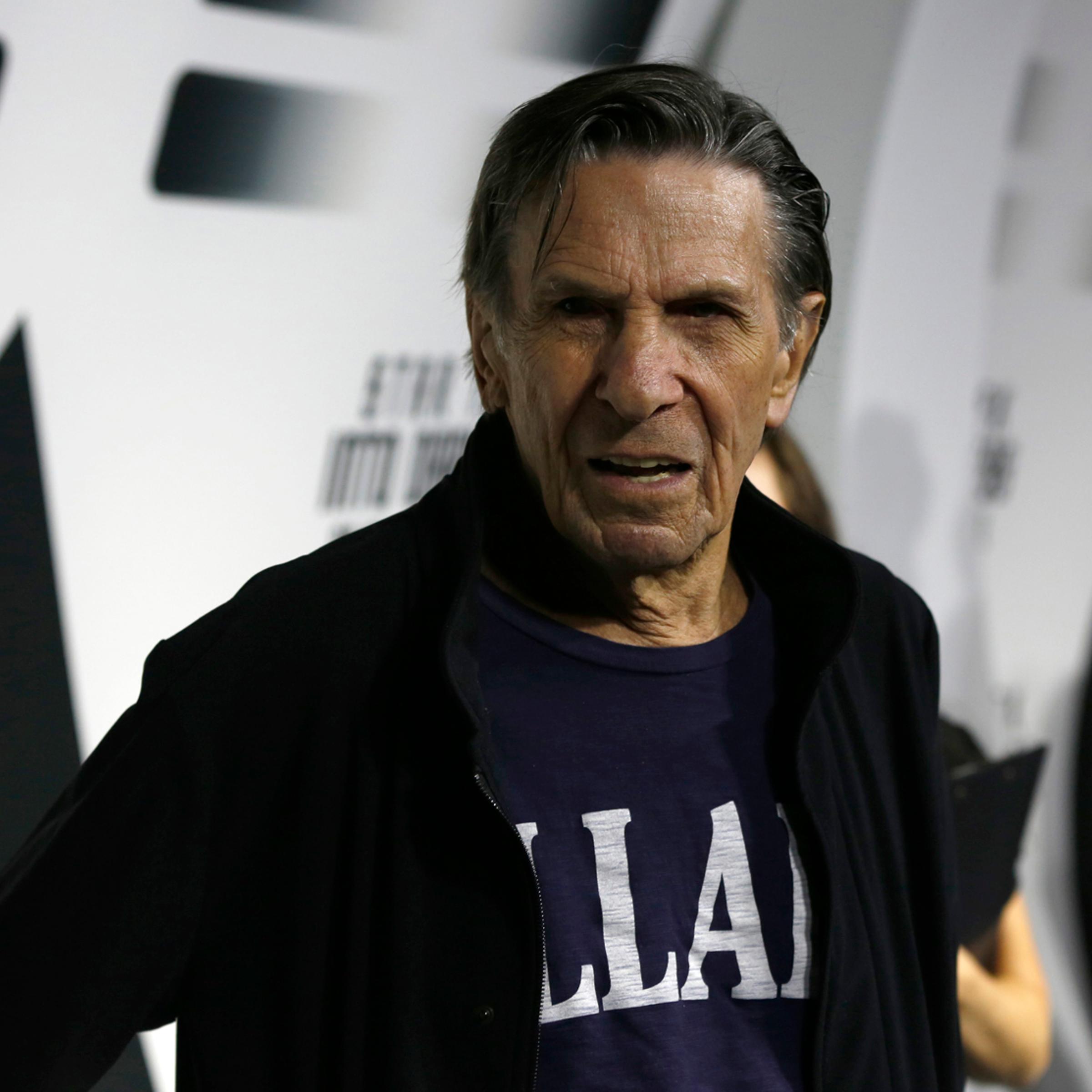 Nimoy poses at the party for the release of the Blu-Ray DVD of "Star Trek Into Darkness" at the California Science Center in Los Angeles