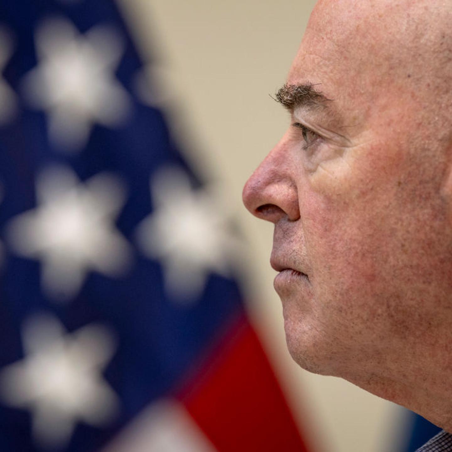 Homeland Security Secretary Mayorkas Holds Media Availability In Eagle Pass, Texas