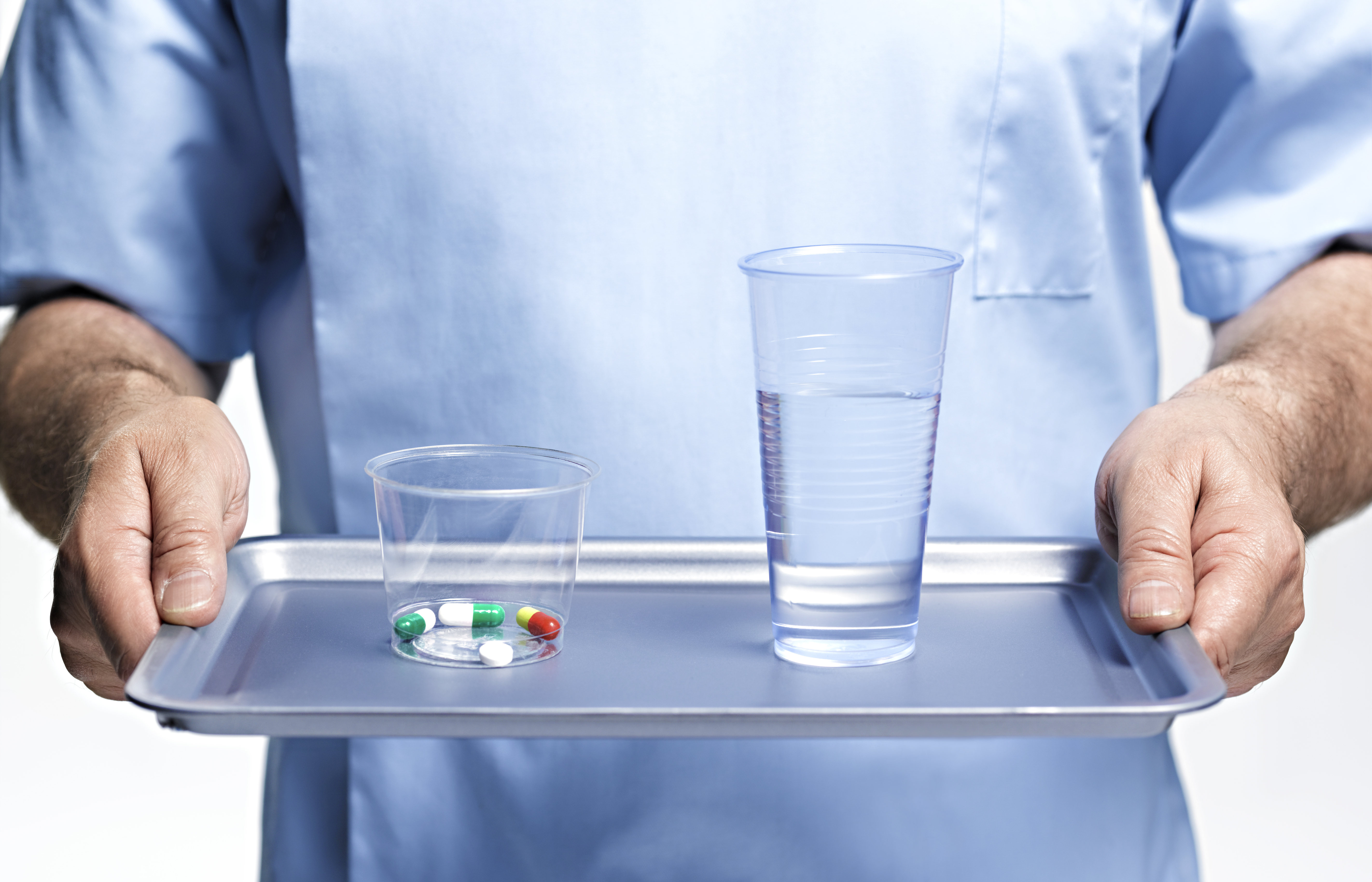 Nurse bringing medication