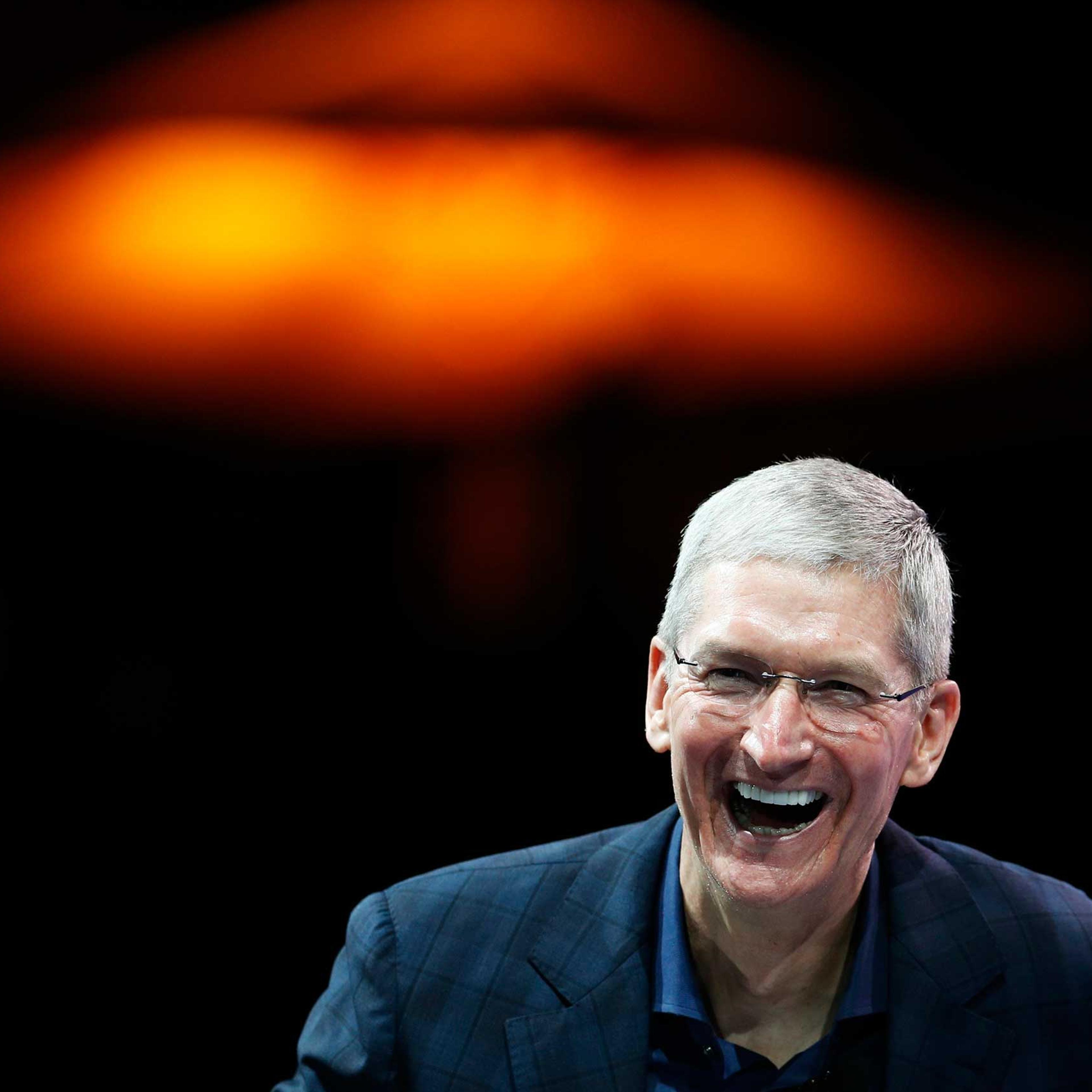 Apple CEO Tim Cook speaks at the WSJD Live conference in Laguna Beach, Calif, Oct. 27, 2014.