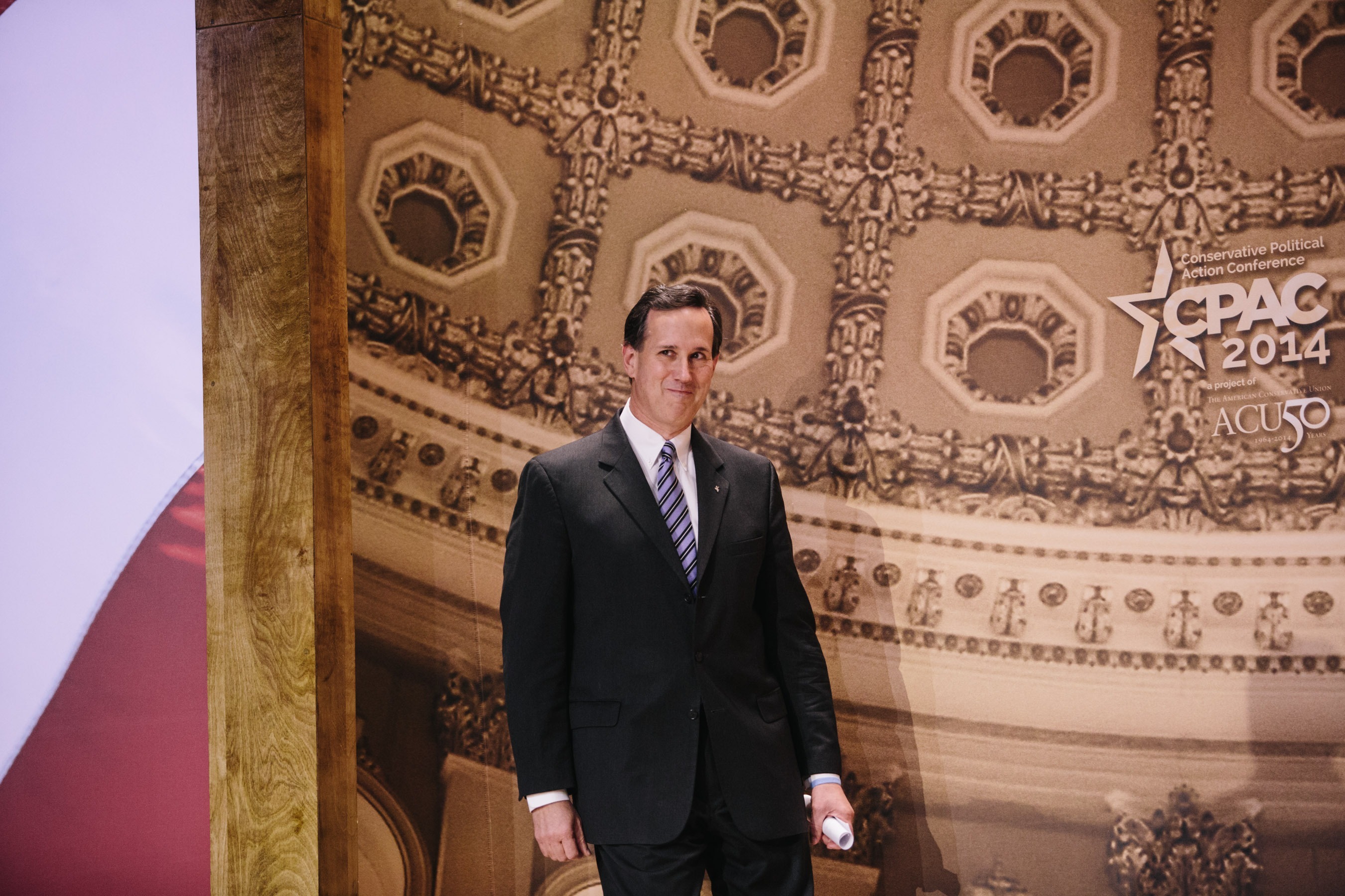 Rick Santorum takes the stage to speak during day two of the Conservative Political Action Conference at the Gaylord National Resort & Convention Center in National Harbor, Md.