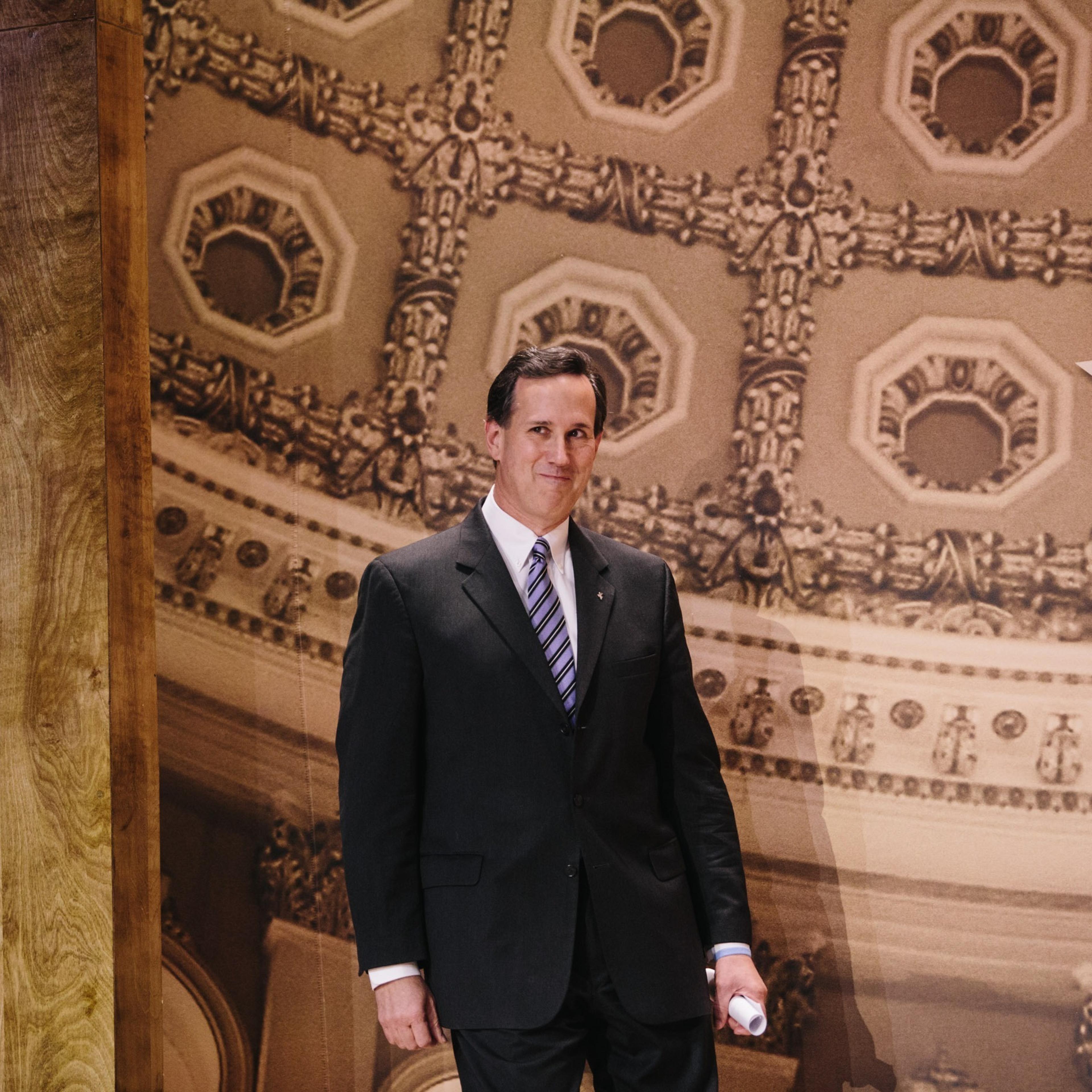 Rick Santorum takes the stage to speak during day two of the Conservative Political Action Conference at the Gaylord National Resort & Convention Center in National Harbor, Md.