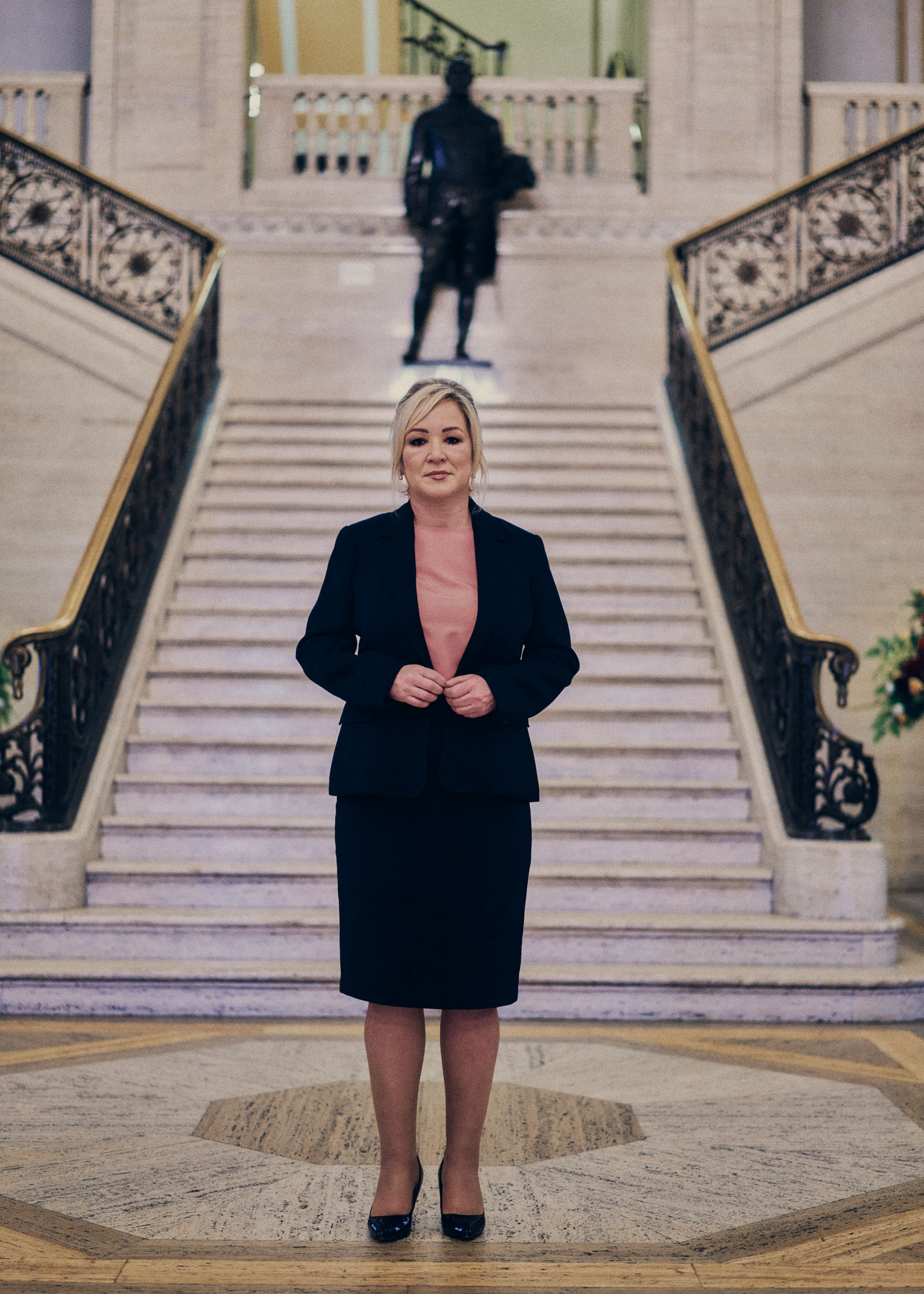 Michelle O'Neill photographed at Parliament Buildings, Stormont, in Belfast, Ireland