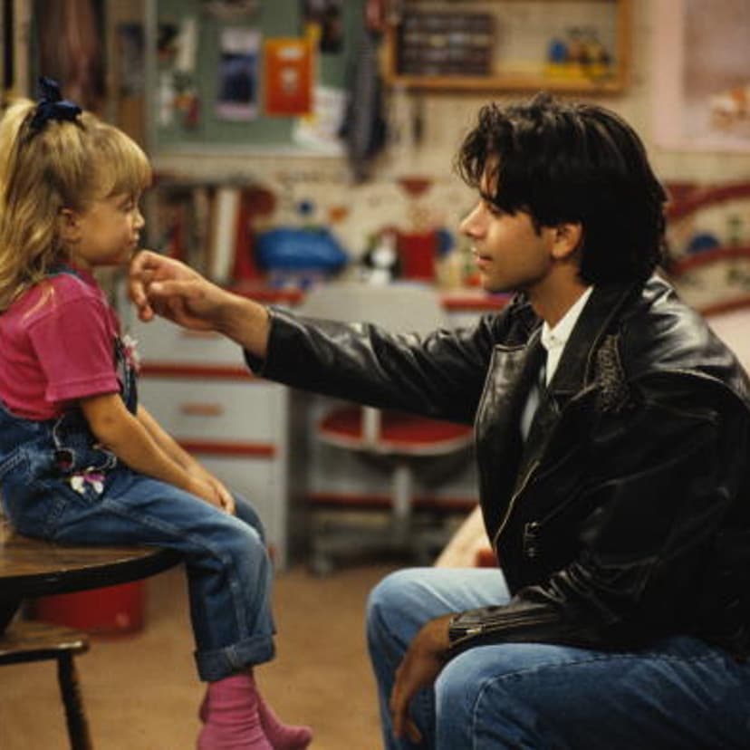 FULL HOUSE - 'Educating Jesse' - Season Six - 10/27/92, Jesse (John Stamos) had Michelle (Ashley Olsen) promise that she'd never be a quitter.