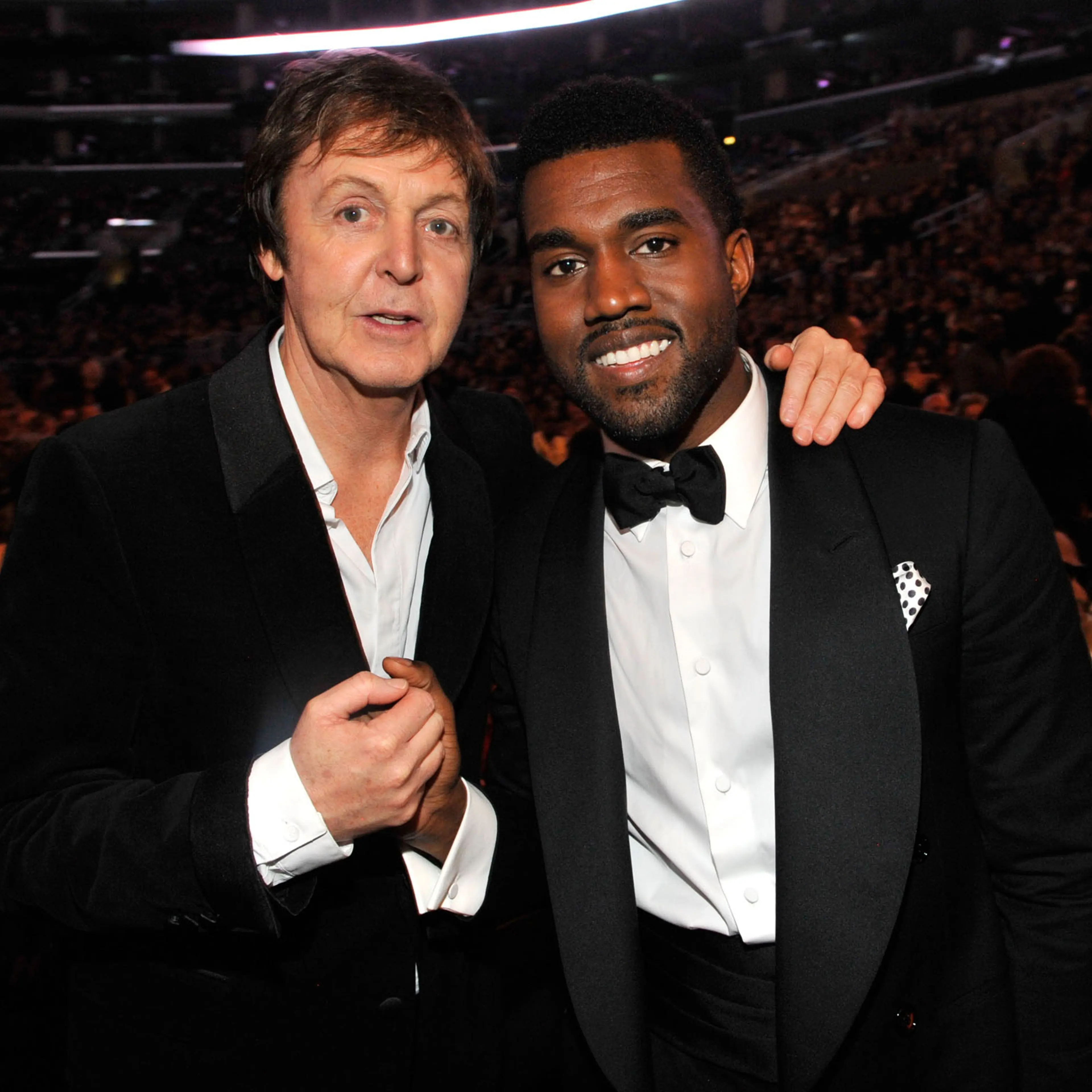 Sir Paul McCartney and Kanye West at the 51st Annual Grammy Awards at the Staples Center in Los Angeles on Feb. 8, 2009.
