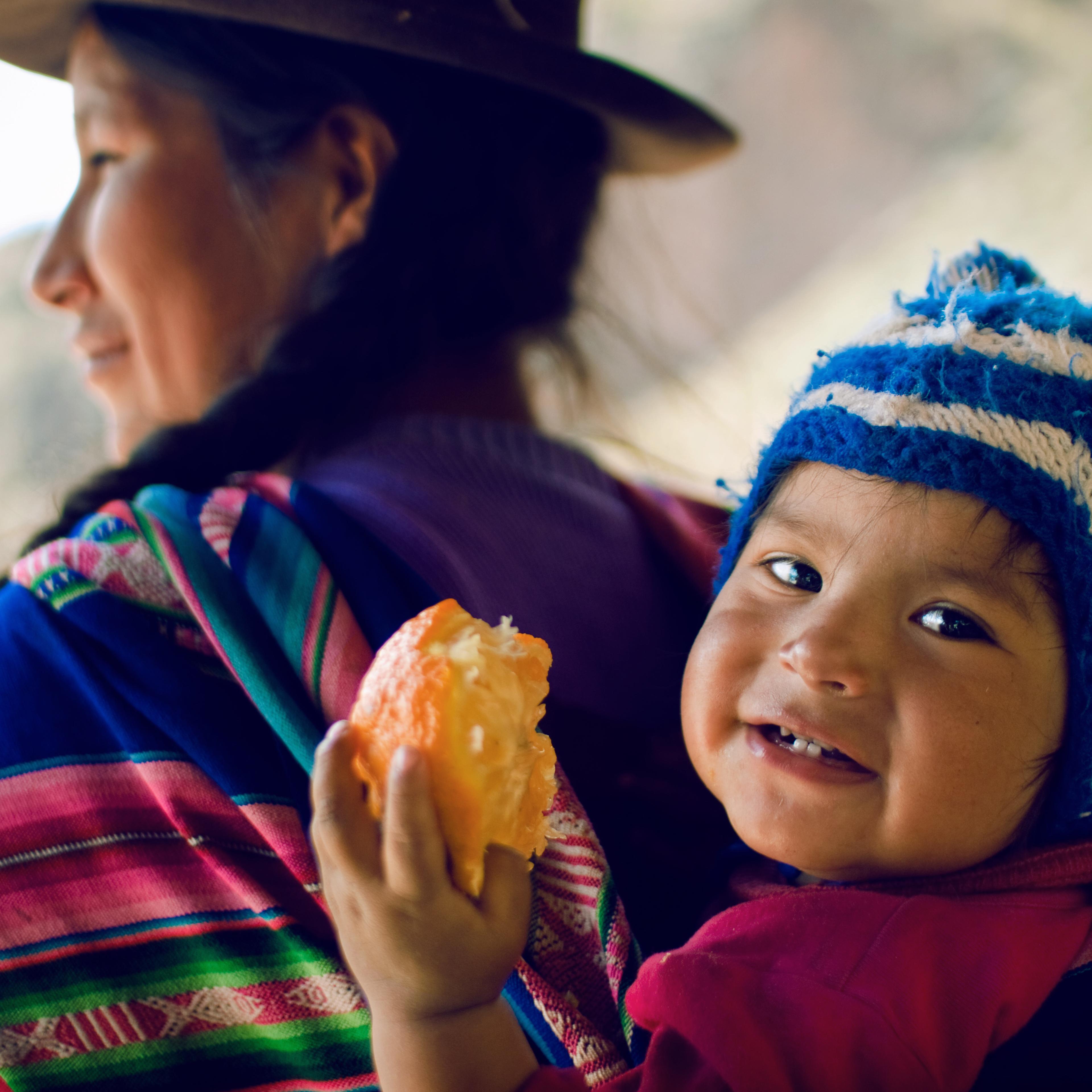 Andean mother and her child