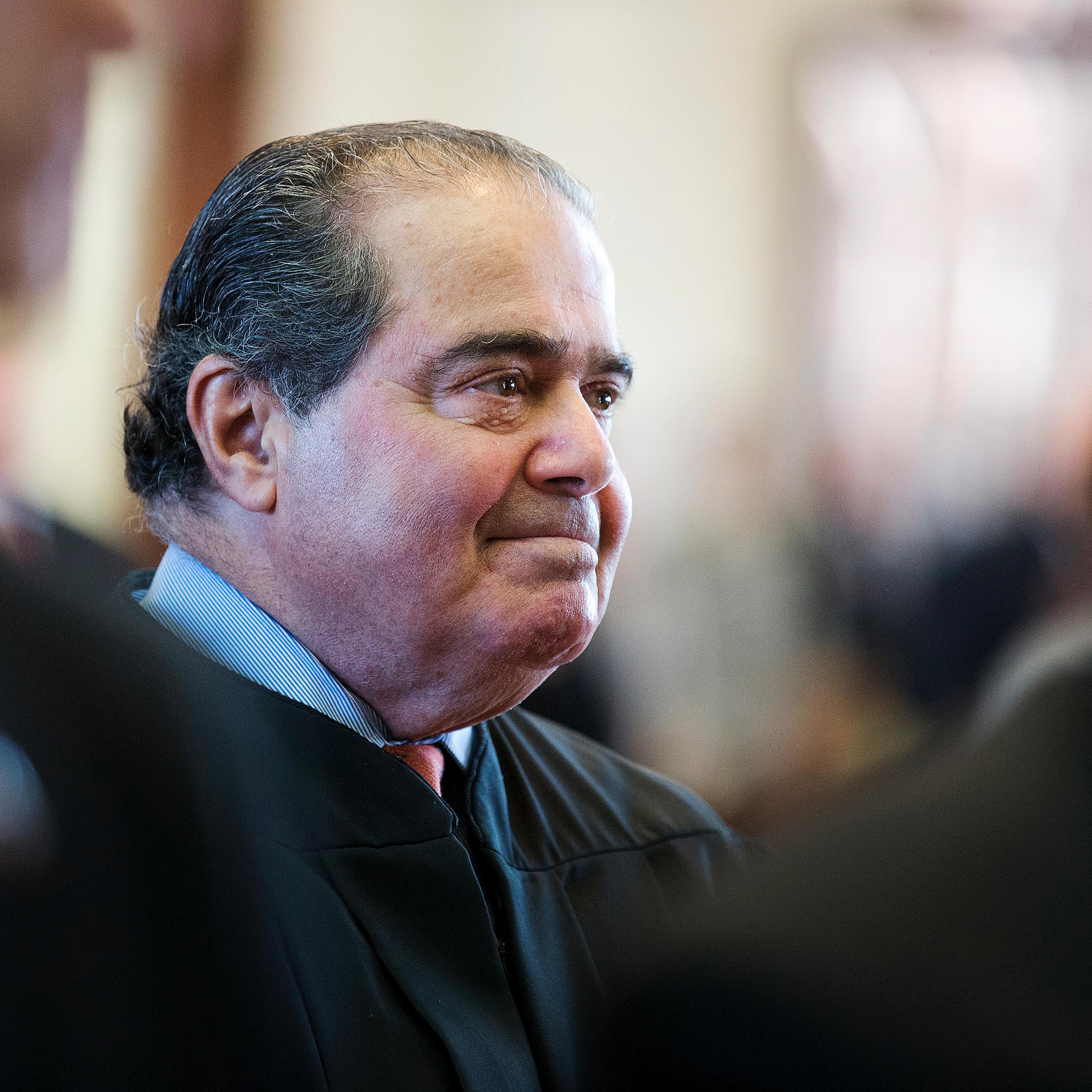 This Nov. 12, 2013 photo shows Supreme Court Justice Antonin Scalia during the investiture of Texas Supreme Court Chief Justice Nathan Hecht at the Texas Capitol in Austin.