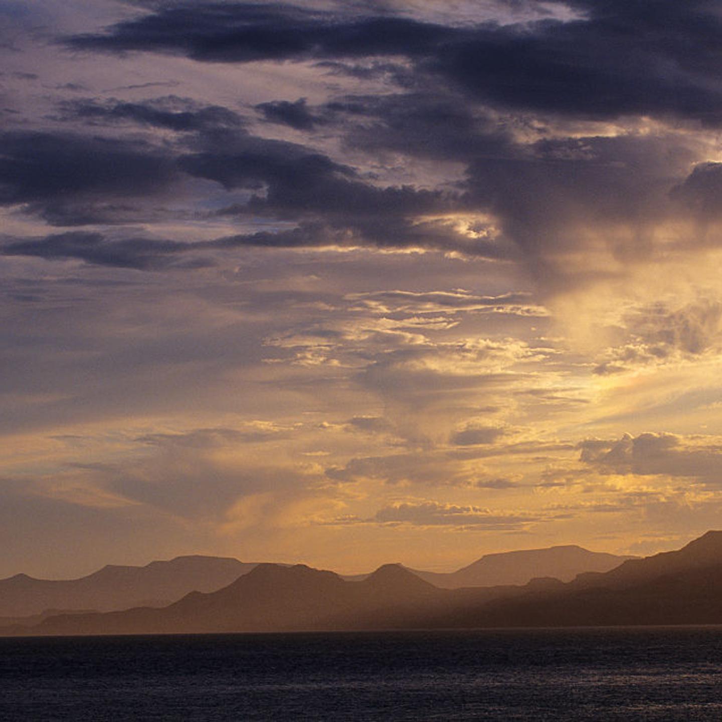 Sunset with beautiful cloud formations at San Francisco
