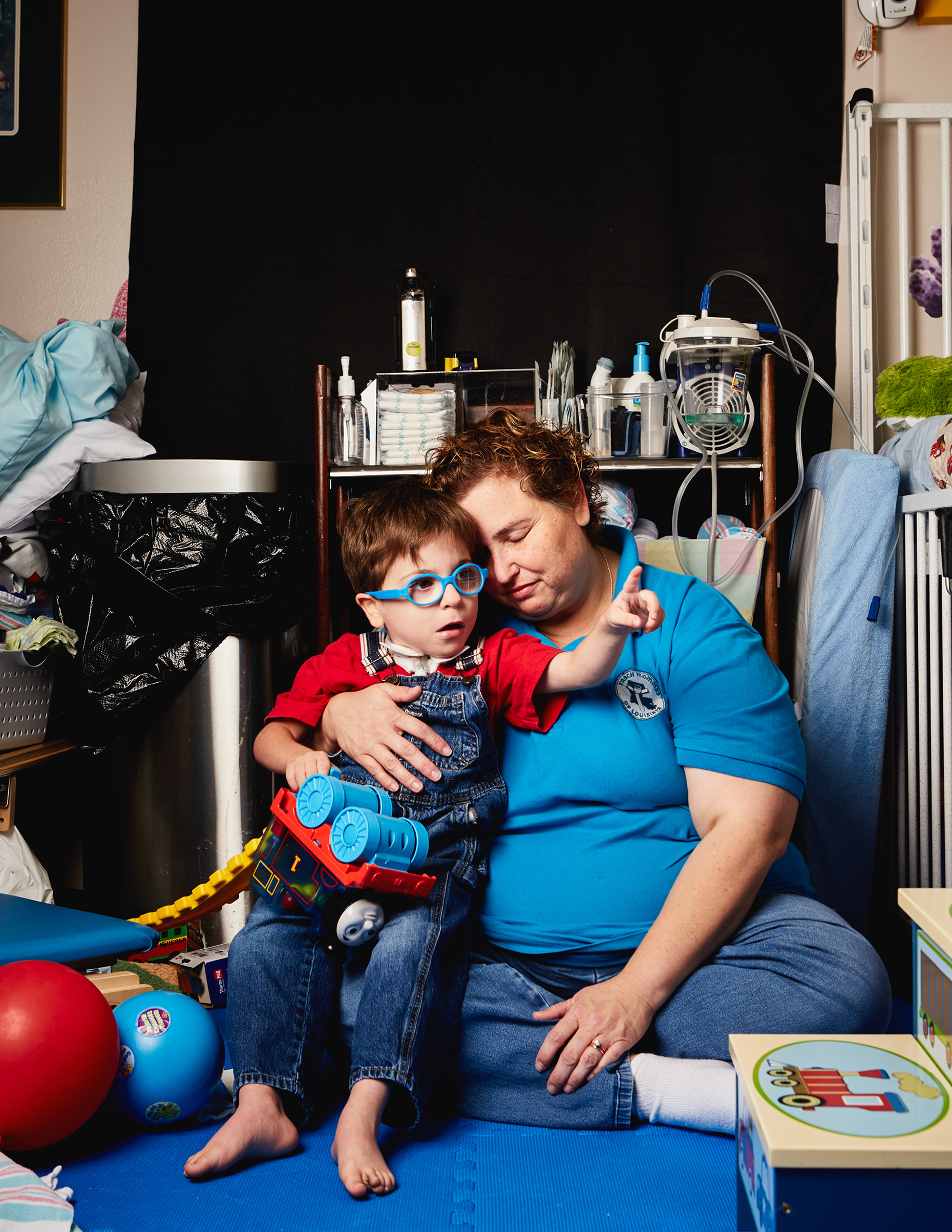 Angéla Lorio with her son John Paul appear at their home in Baton Rouge, LA on July 8, 2017.