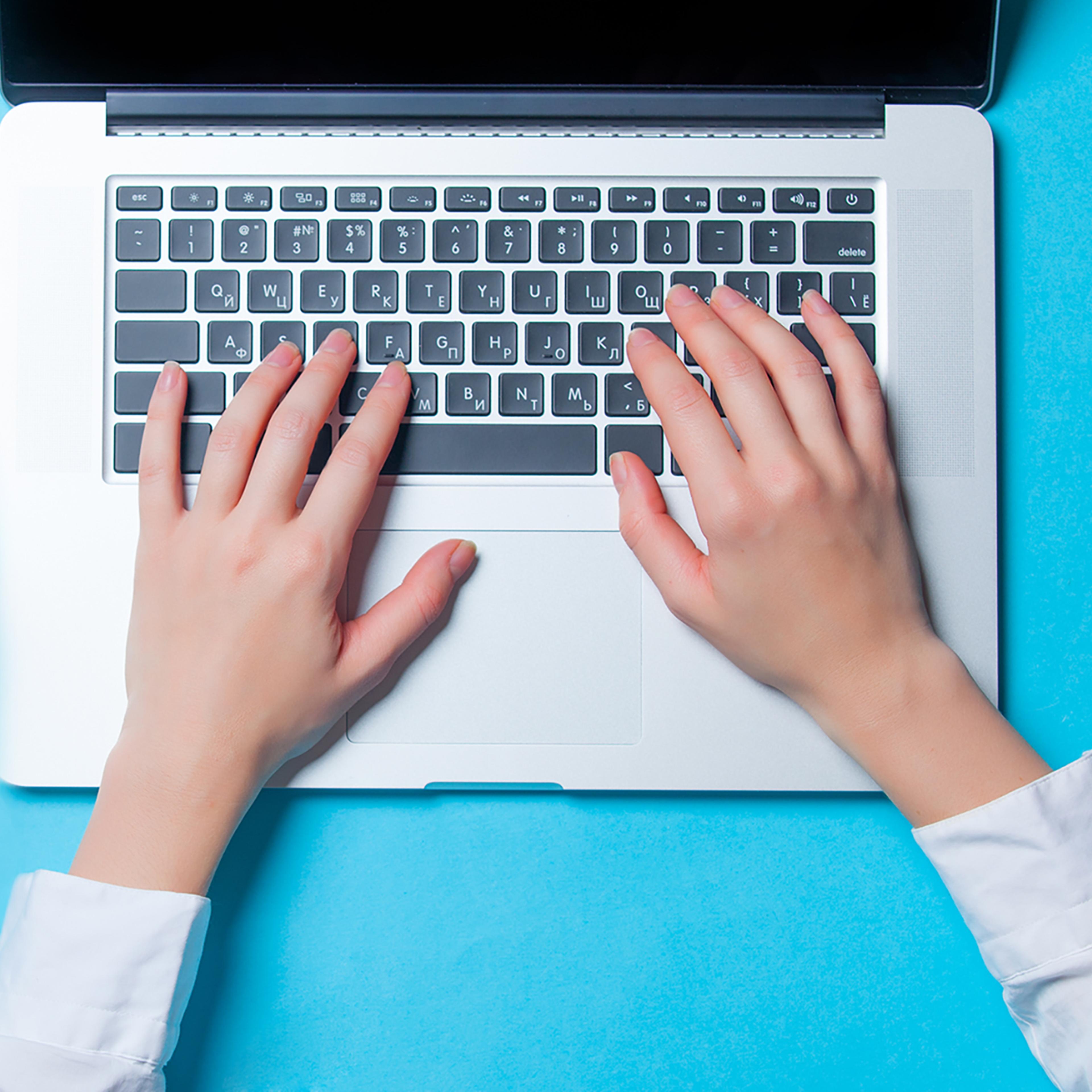 woman with laptop