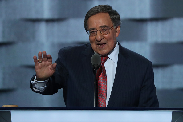 Former Defense Secretary Leon Panetta speaks on the third day of the Democratic National Convention at the Wells Fargo Center, July 27, 2016 in Philadelphia, Pennsylvania.