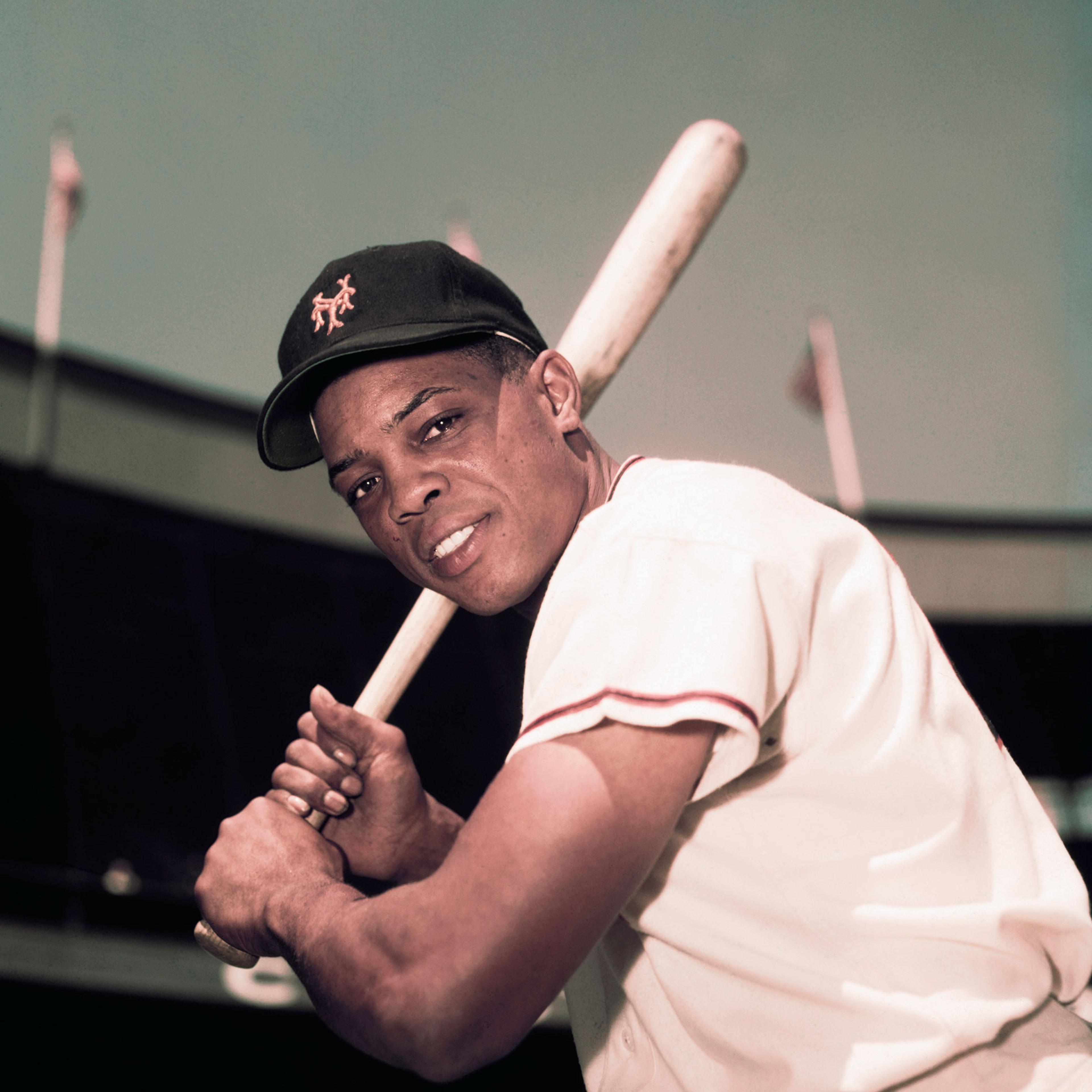 Willie Mays in Batting Stance