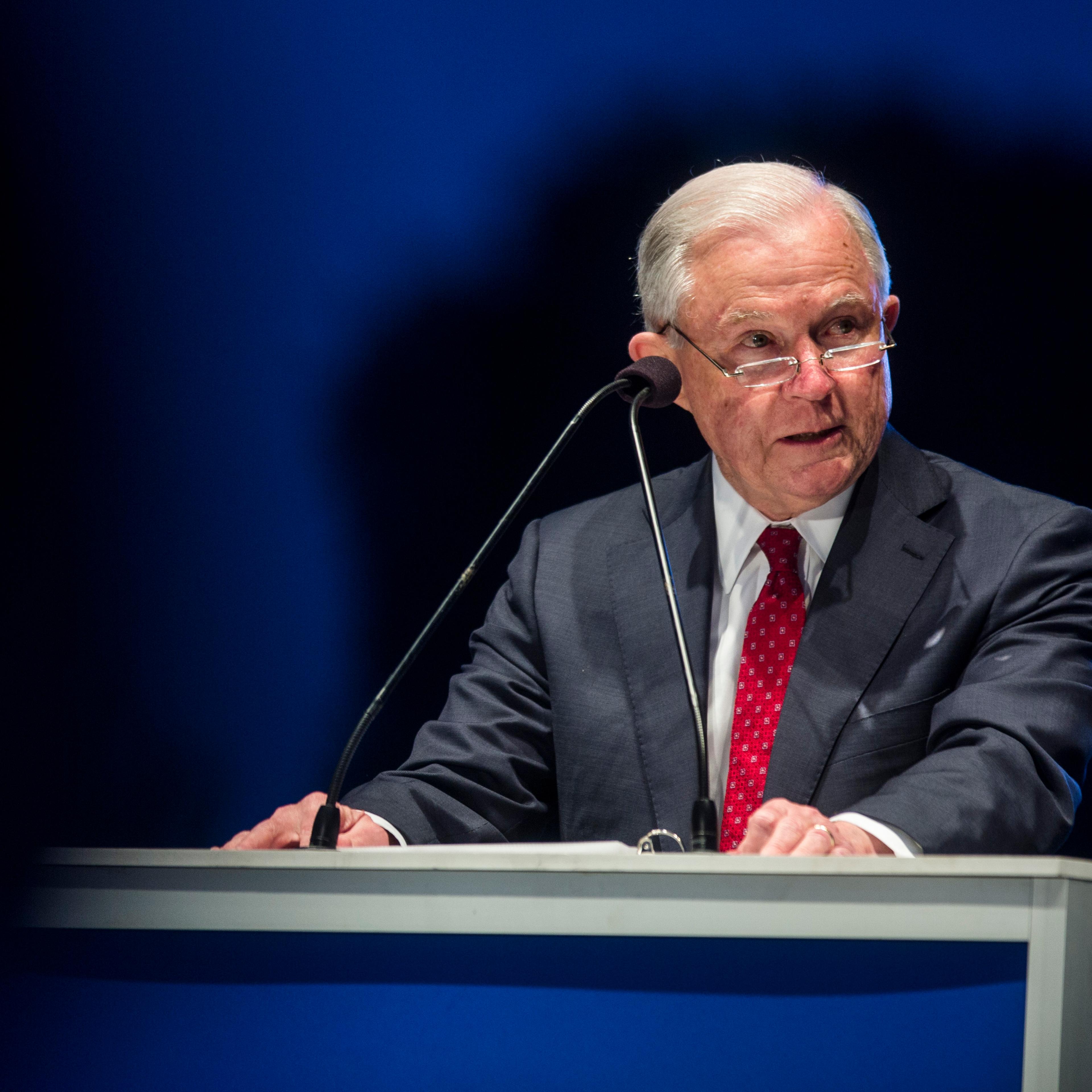 Attorney General Jeff Sessions Speaks At Candlelight Vigil Marking National Police Week