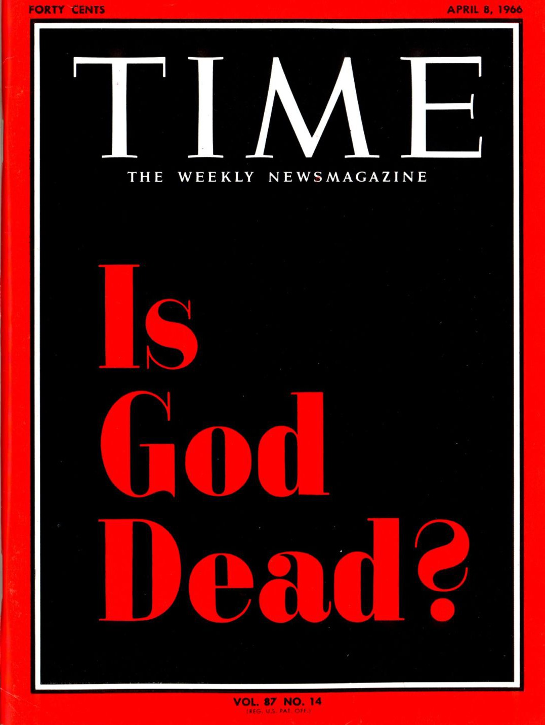 TIME Magazine 14冊 April 8th, 1966 | Vol. 87, No. 14 | U.S.