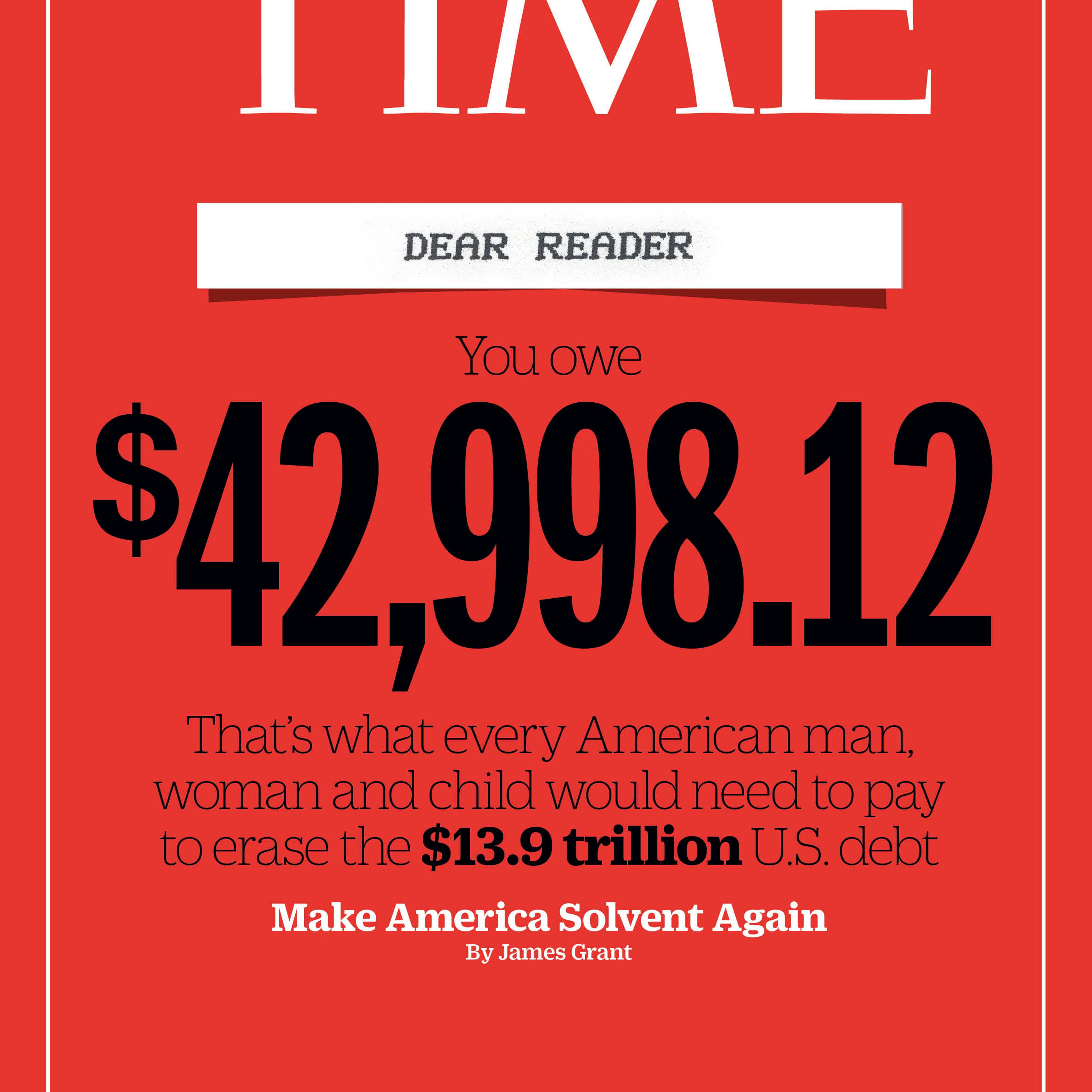 Debt Cover Time Magazine Cover