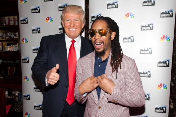 Donald Trump and Lil Jon attend the 'All Star Celebrity Apprentice' Red Carpet Event at Trump Tower on May 16, 2013 in New York City.